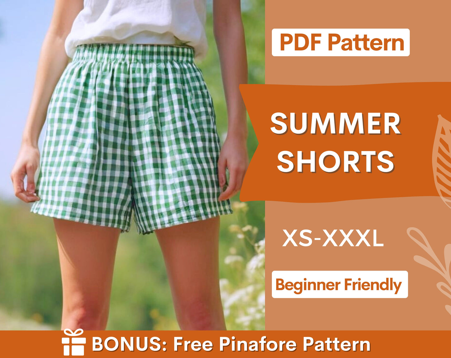 Summer Shorts Pattern | Women Shorts Pattern | Beginner Shorts Pattern | Elastic Waistband Shorts | High Waist Wide Leg Shorts Patterns