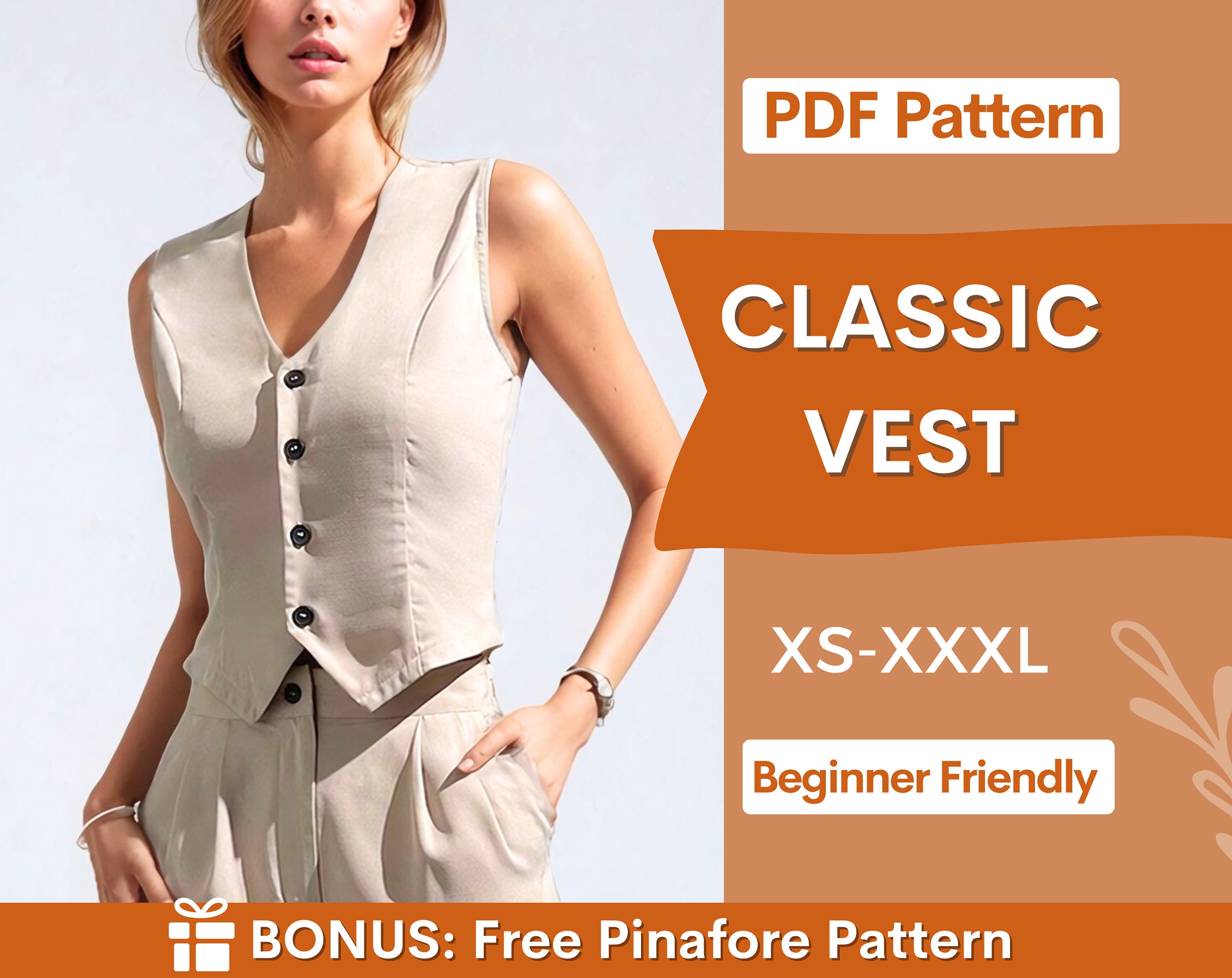 Classic Vest at indie pattern in USA