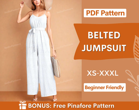 Jumpsuit Sewing Pattern for Women PDF | Jumpsuit Pattern | Women Jumpsuit Pattern | Sewing Patterns PDF Patterns | Summer Dress Pattern PDF