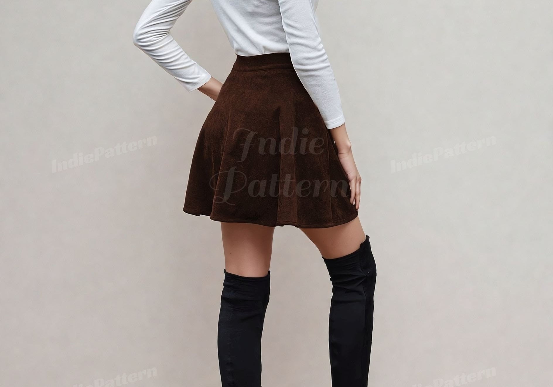 Button  Skirt  at  Indie Pattern in USA
