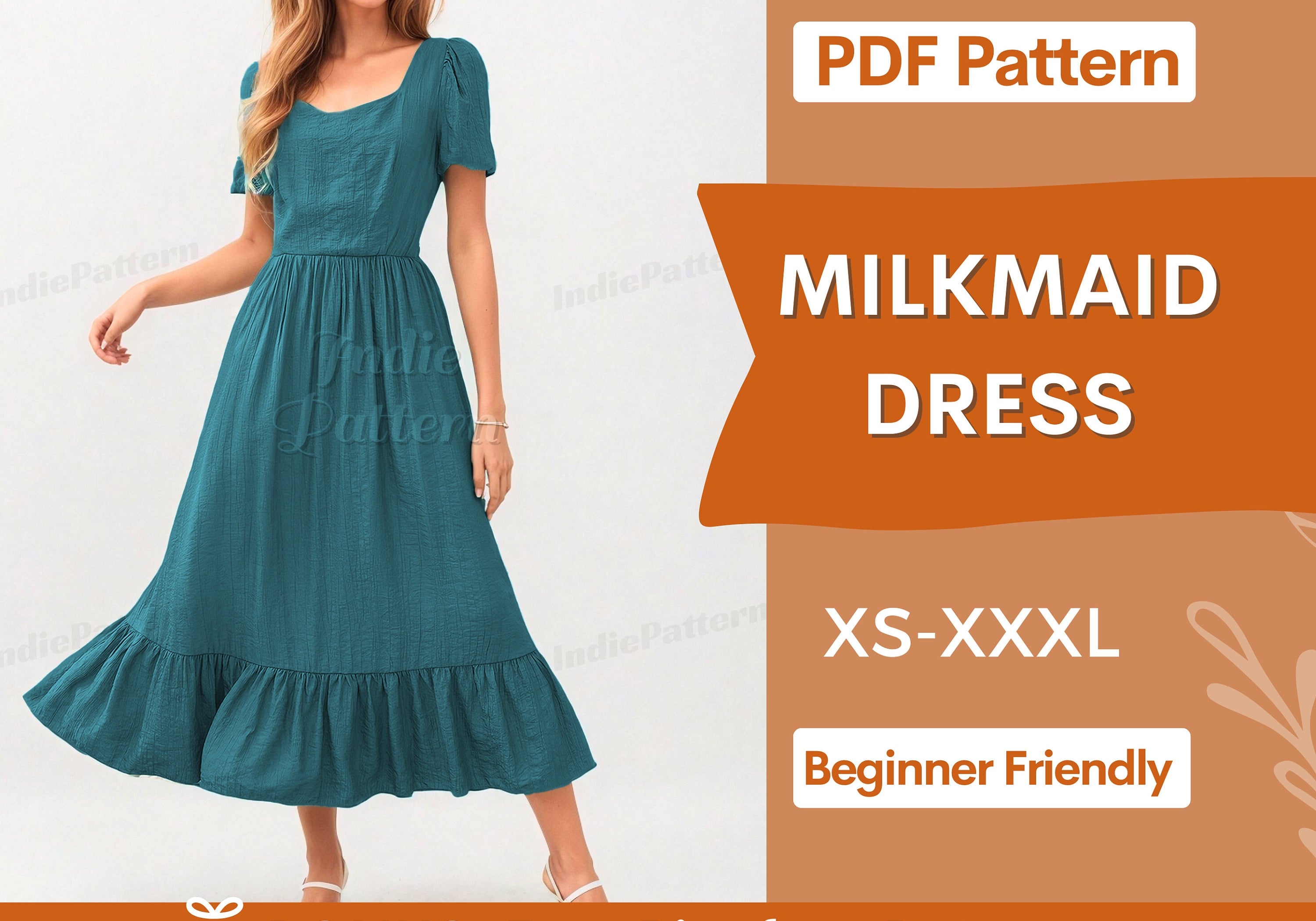 Milkmaid Dress at Indie Pattern in USA

