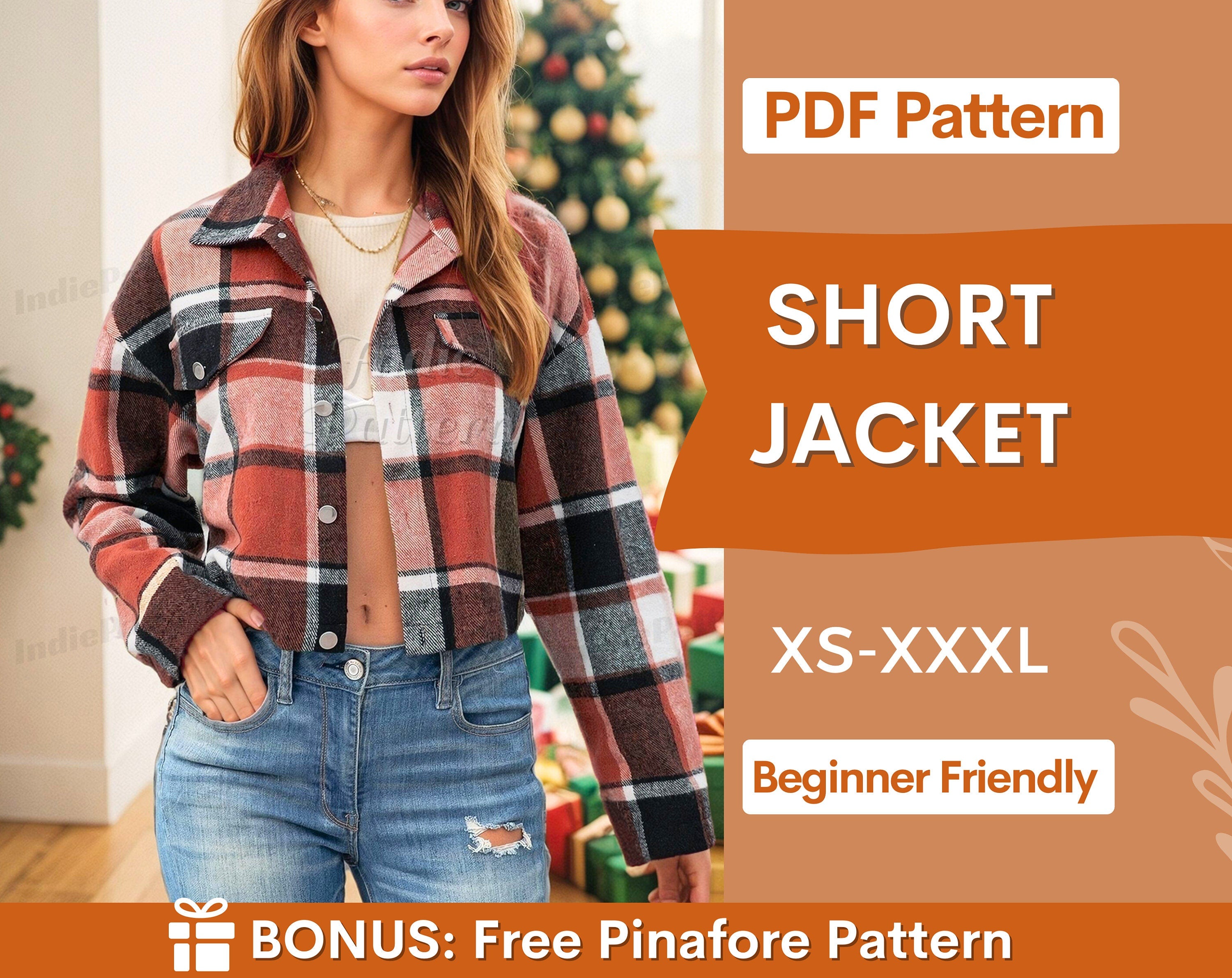 Trendy Short Jacket Sewing Pattern - Stylish Shacket Design – IndiePattern