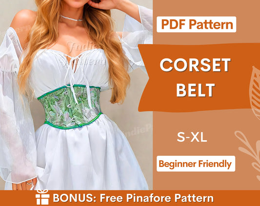 Underbust Corset Sewing Pattern PDF | Corset Belt Pattern | Corset Pattern | Corset Top Pattern | Sewing Pattern for Women PDF | S- XL