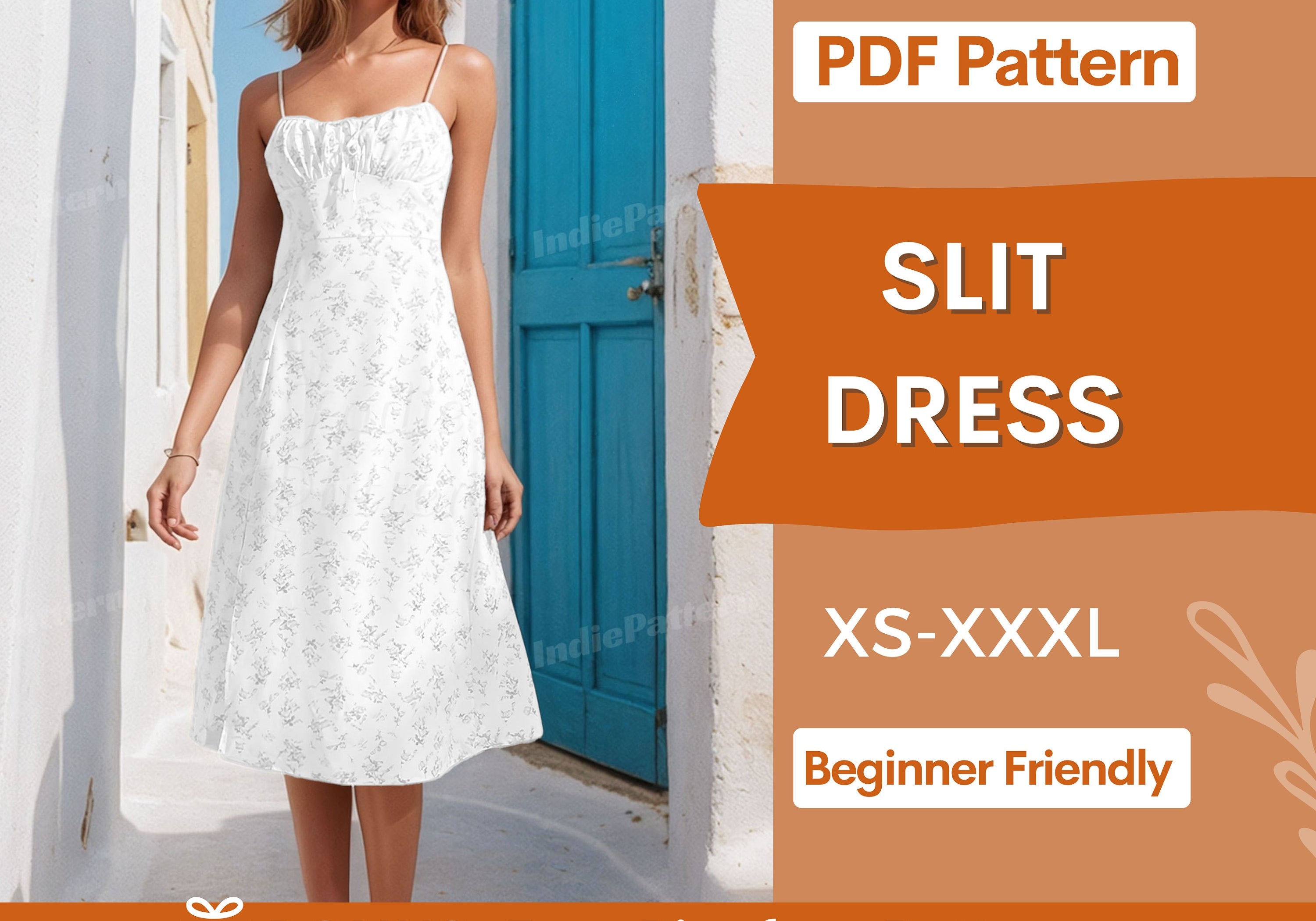 Slit  Dress at Indie Pattern in USA
