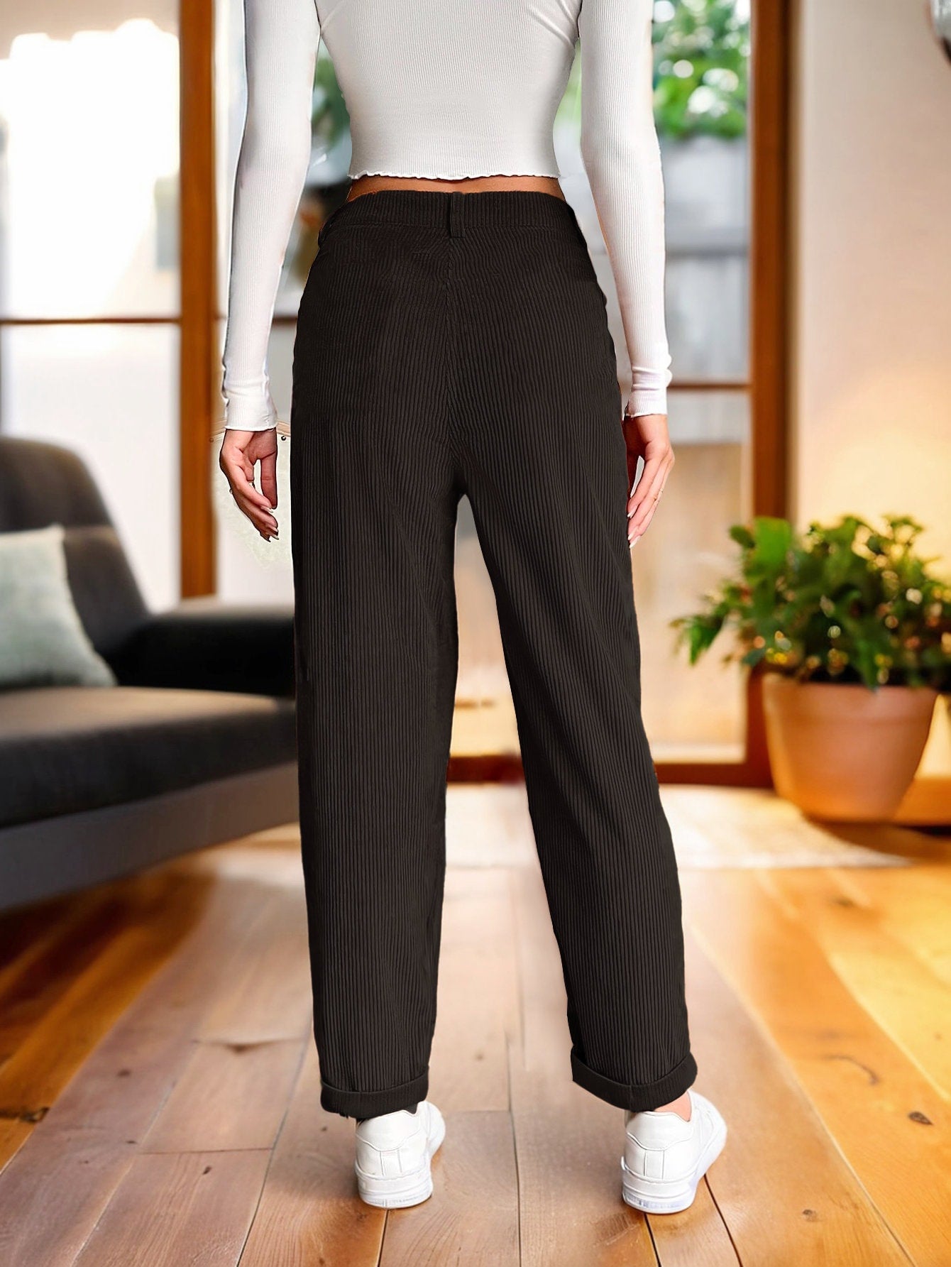 Pants Sewing Pattern | Trousers Pattern | Women Pants Pattern | Straight Leg Pants Pattern | High Waisted Pants Women Sewing Pattern