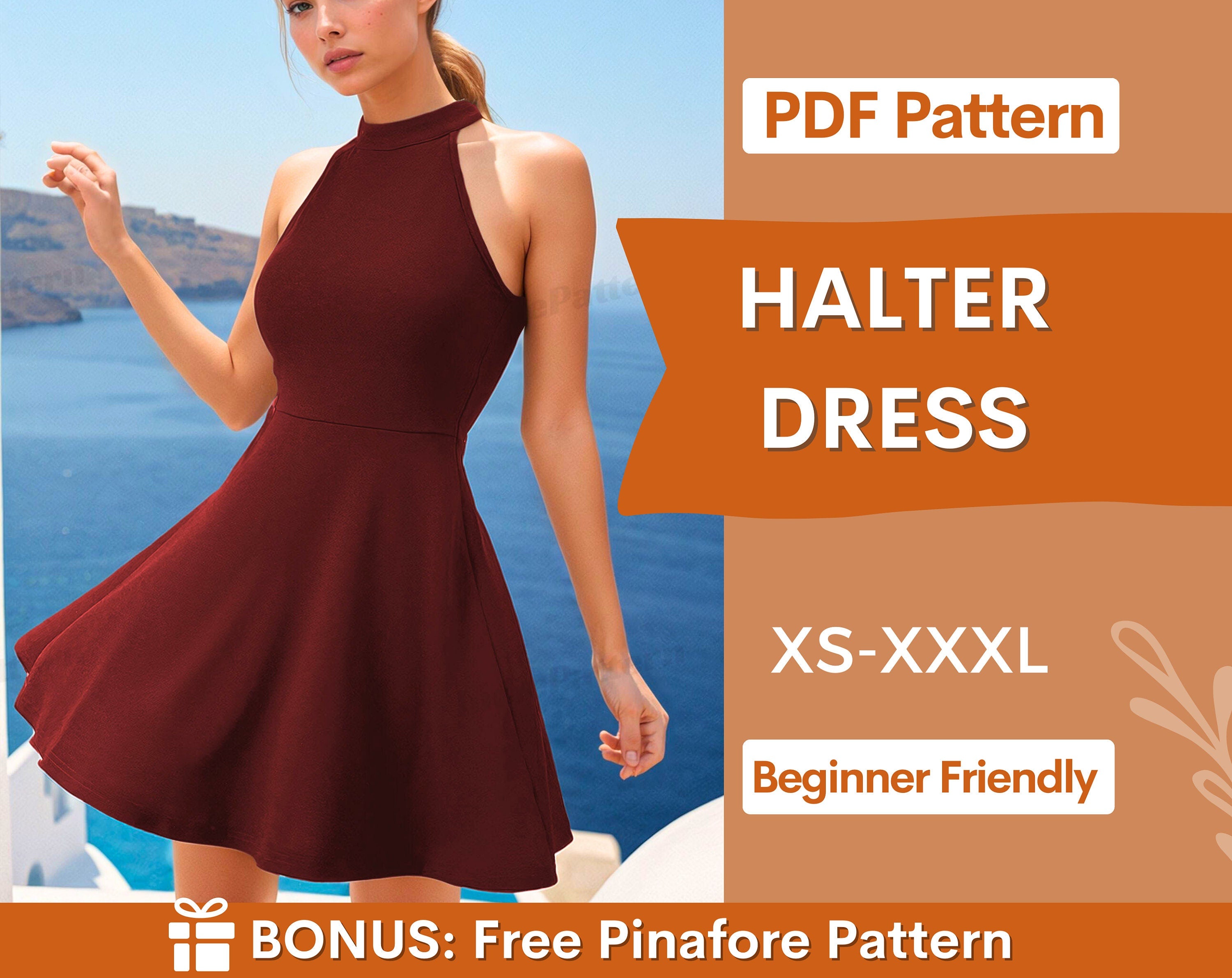 Halter Dress at Indie Pattern in USA
