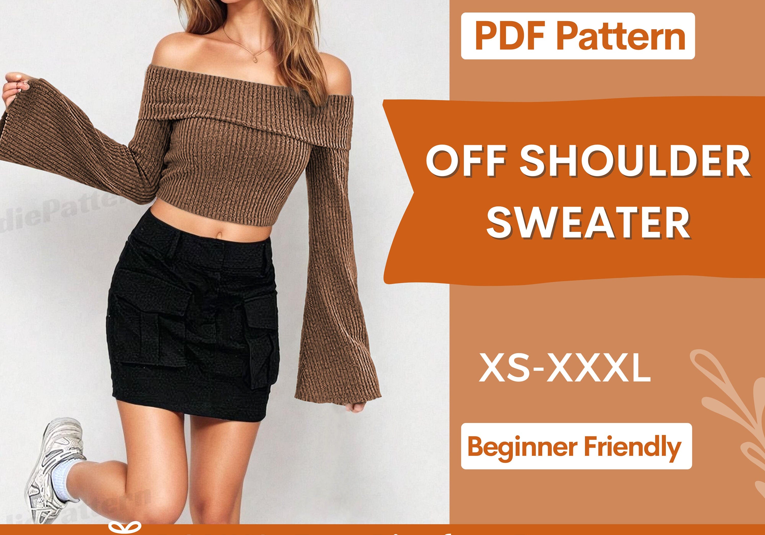 off shoulder sweater at indie pattern in USA