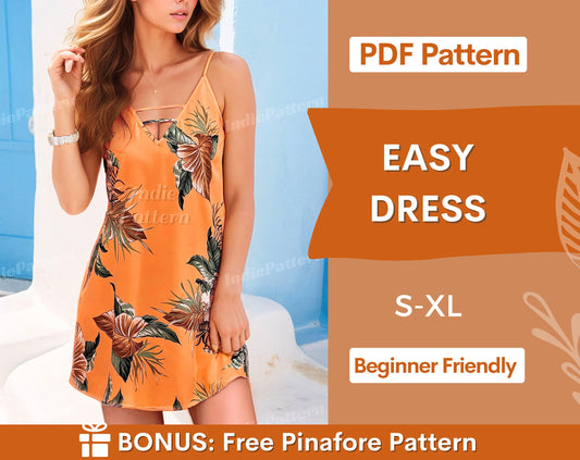 Dress pattern | Open Back Dress Pattern | Backless Dress Sewing Pattern | Beginner Sewing Pattern | Dress for women PDF Pattern | Easy Dress