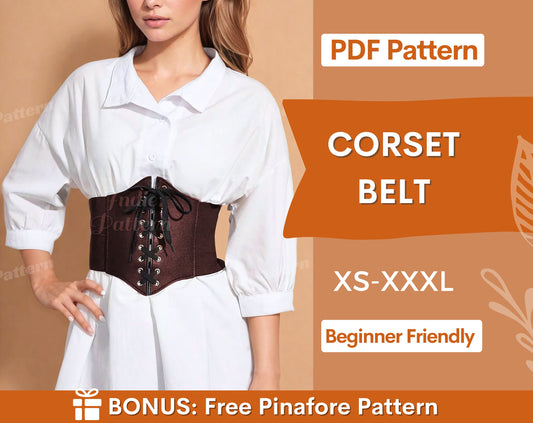 Corset Belt Sewing Pattern | Corset Top Pattern | Waistband pattern | Corset Waistband Pattern | Sewing Patterns  | Women Sewing Pattern Top