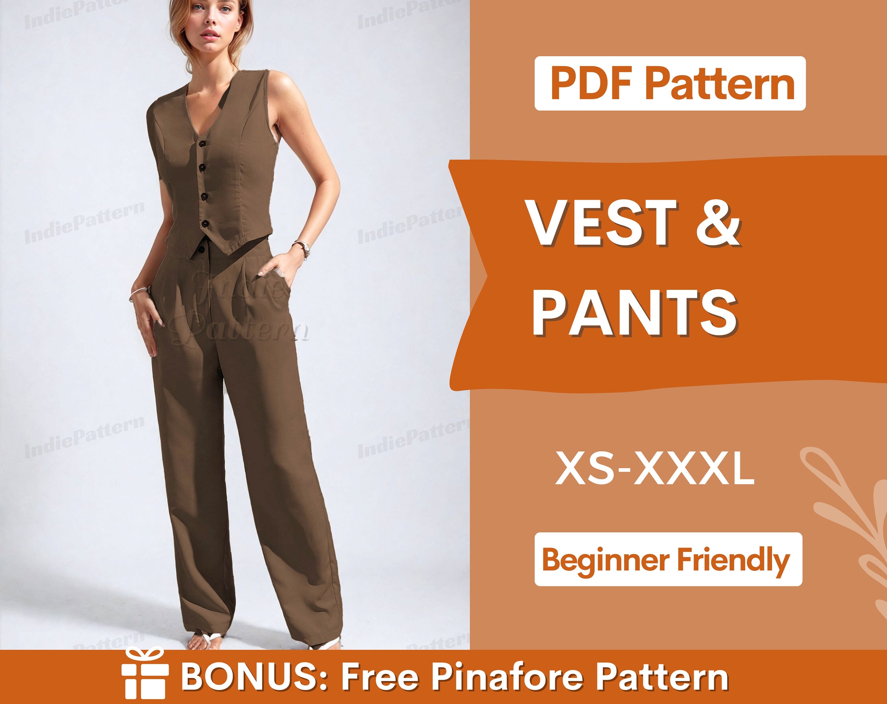 Vest and pants at indie pattern in USA