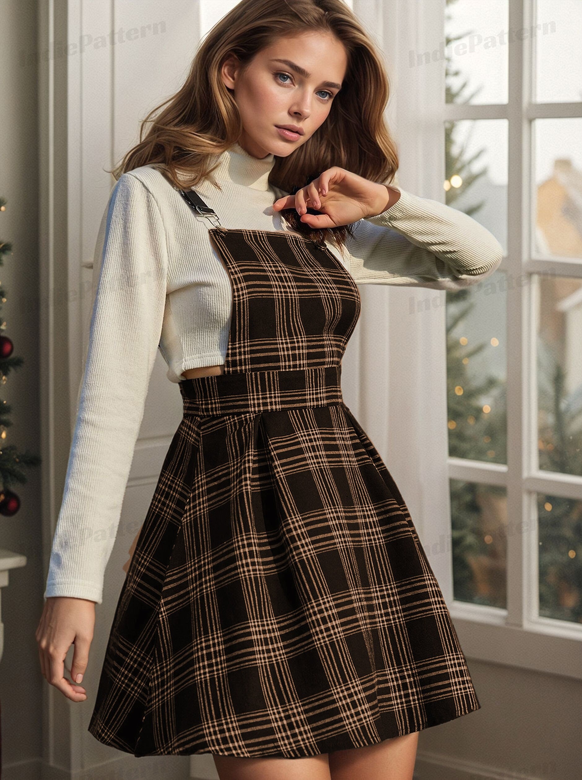 Beginner-Friendly Overall Dress Sewing Pattern | Pinafore Style Beginner-Friendly Overall Dress Sewing Pattern | Pinafore Style