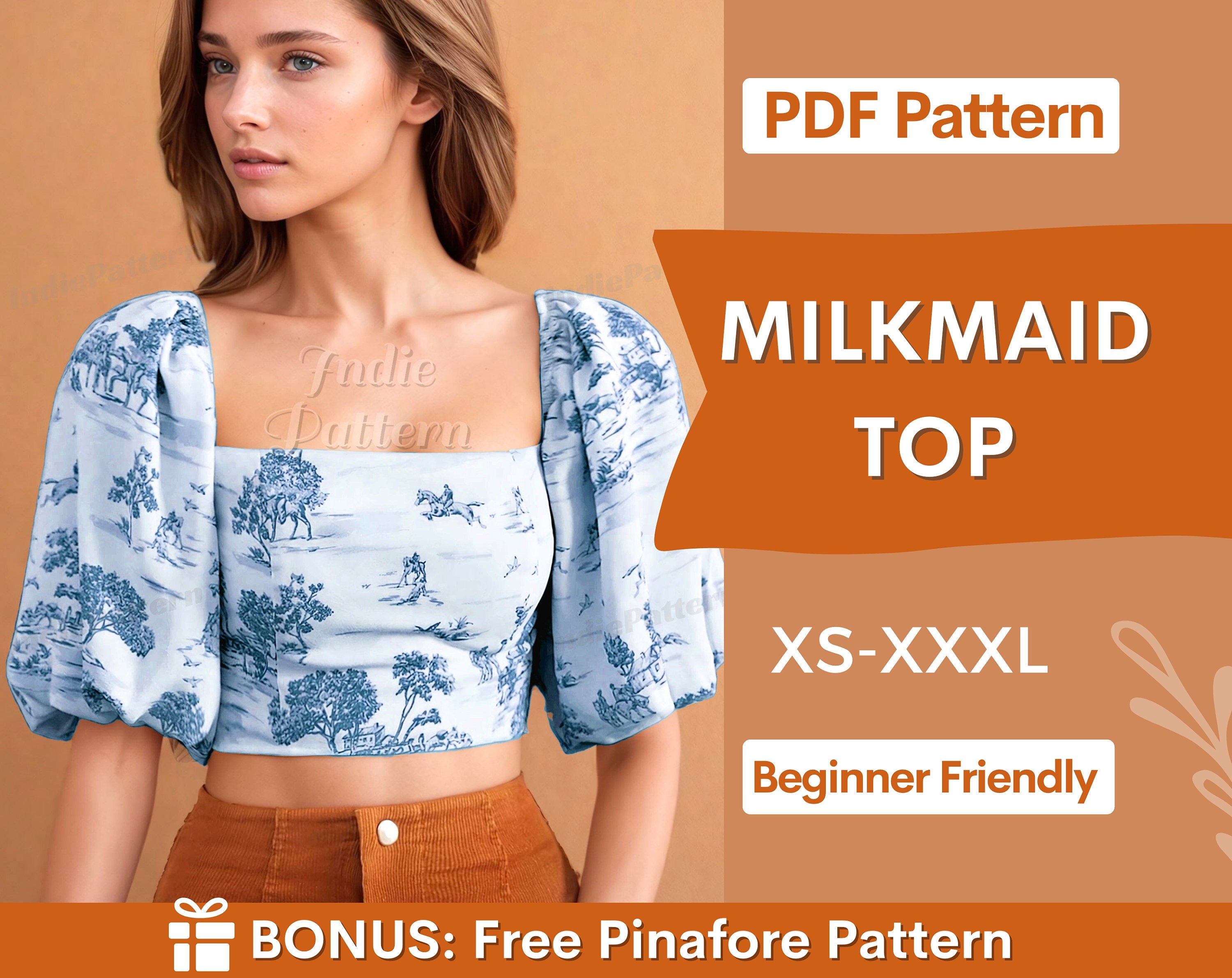 milkmaid top at indie pattern in USA