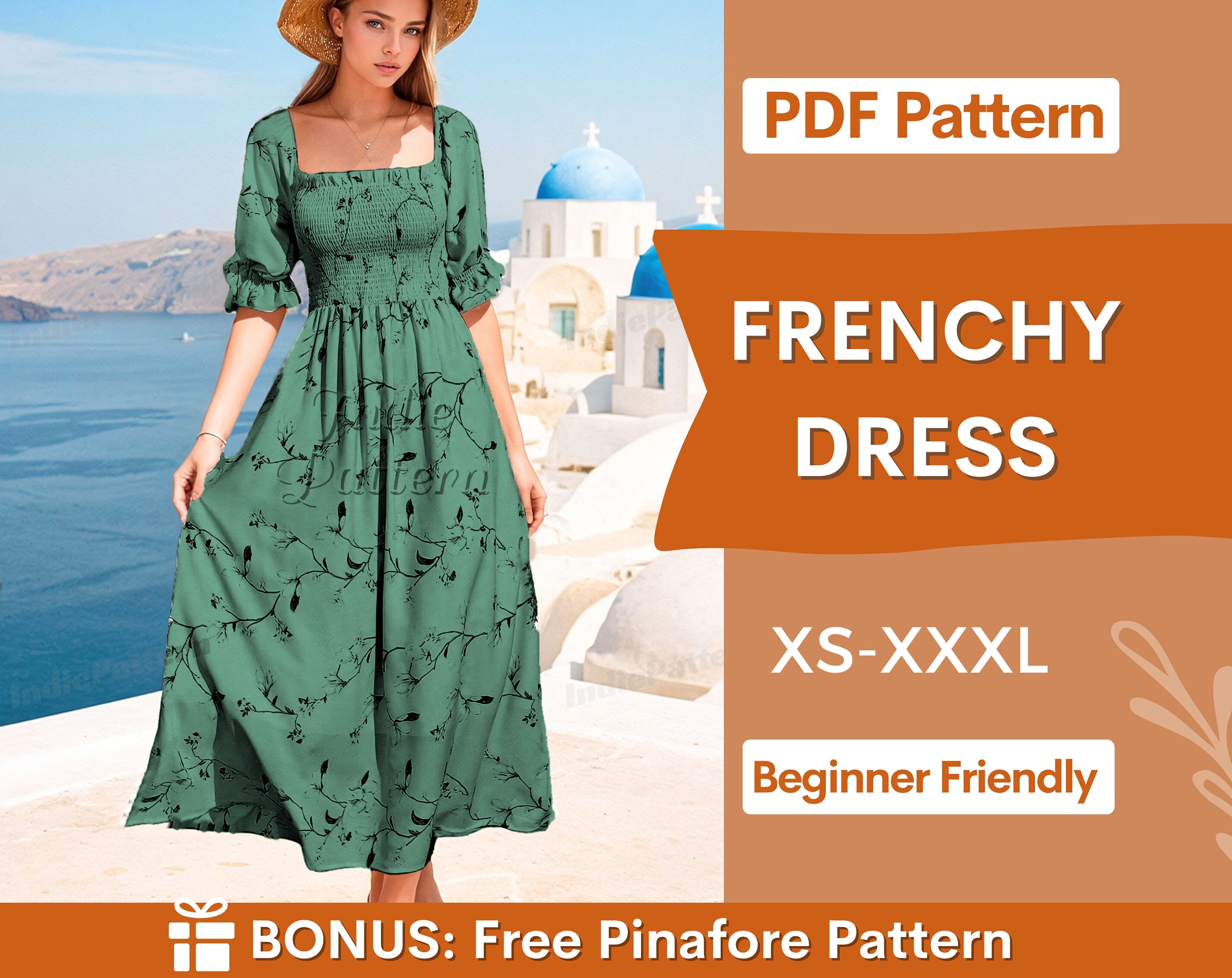 Frenchy Dress at Indie Pattern in USA
