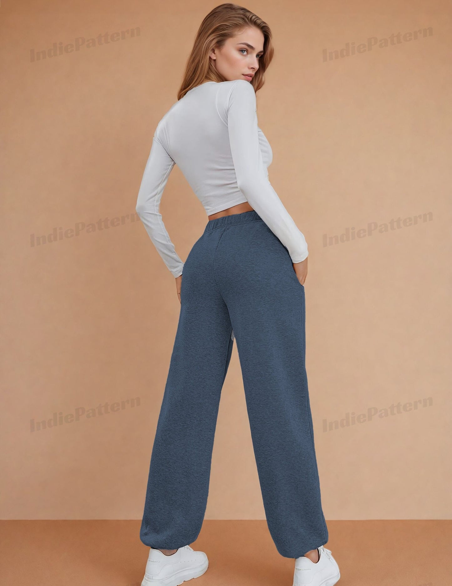 Easy Joggers Pattern, Jogger Sewing Patterns, Sewing Pattern Pants Women, Easy Joggers, Gym Pants, Sweatpants, Jogger Trouser Sewing Pattern