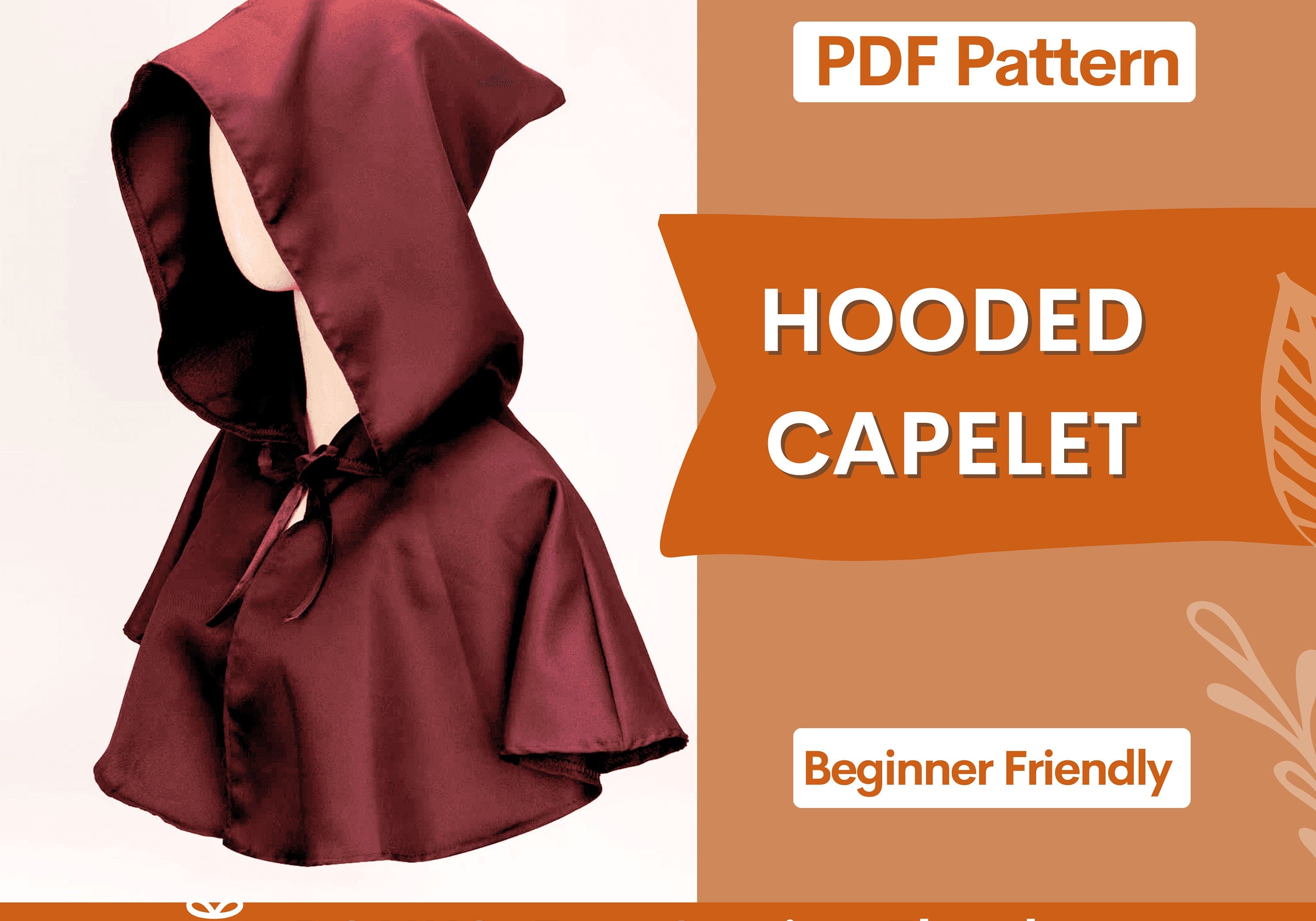 hooded capelet at indie pattern in USA