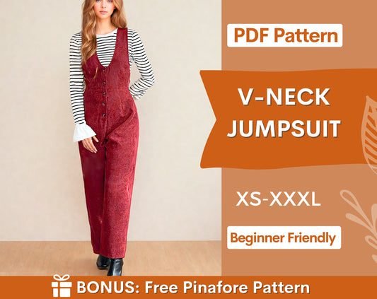 Jumpsuit Pattern | Sewing Patterns for Women | Jumpsuit Sewing Pattern | Dress Pattern, Overall Pattern, Sewing Pattern, Women Pattern