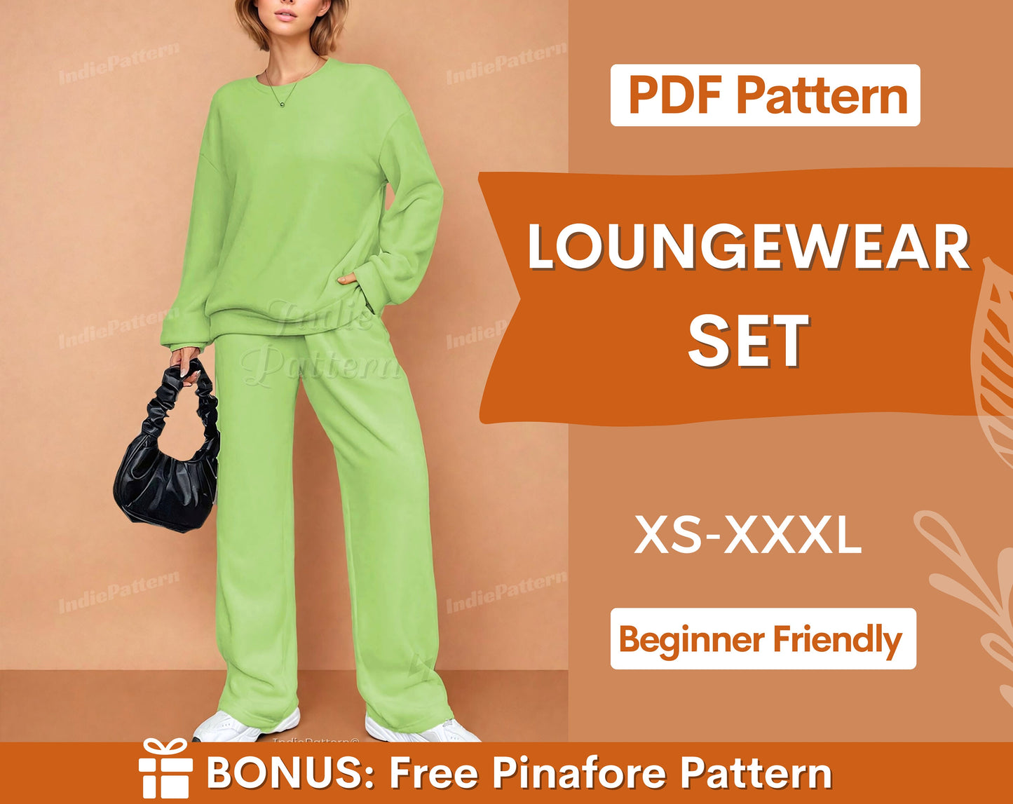 Loungewear Patterns, Homewear Patterns, Joggers Pattern, Sweatshirt Pattern, Women Pattern, Sweatpants Pattern, Lounge Set Pattern