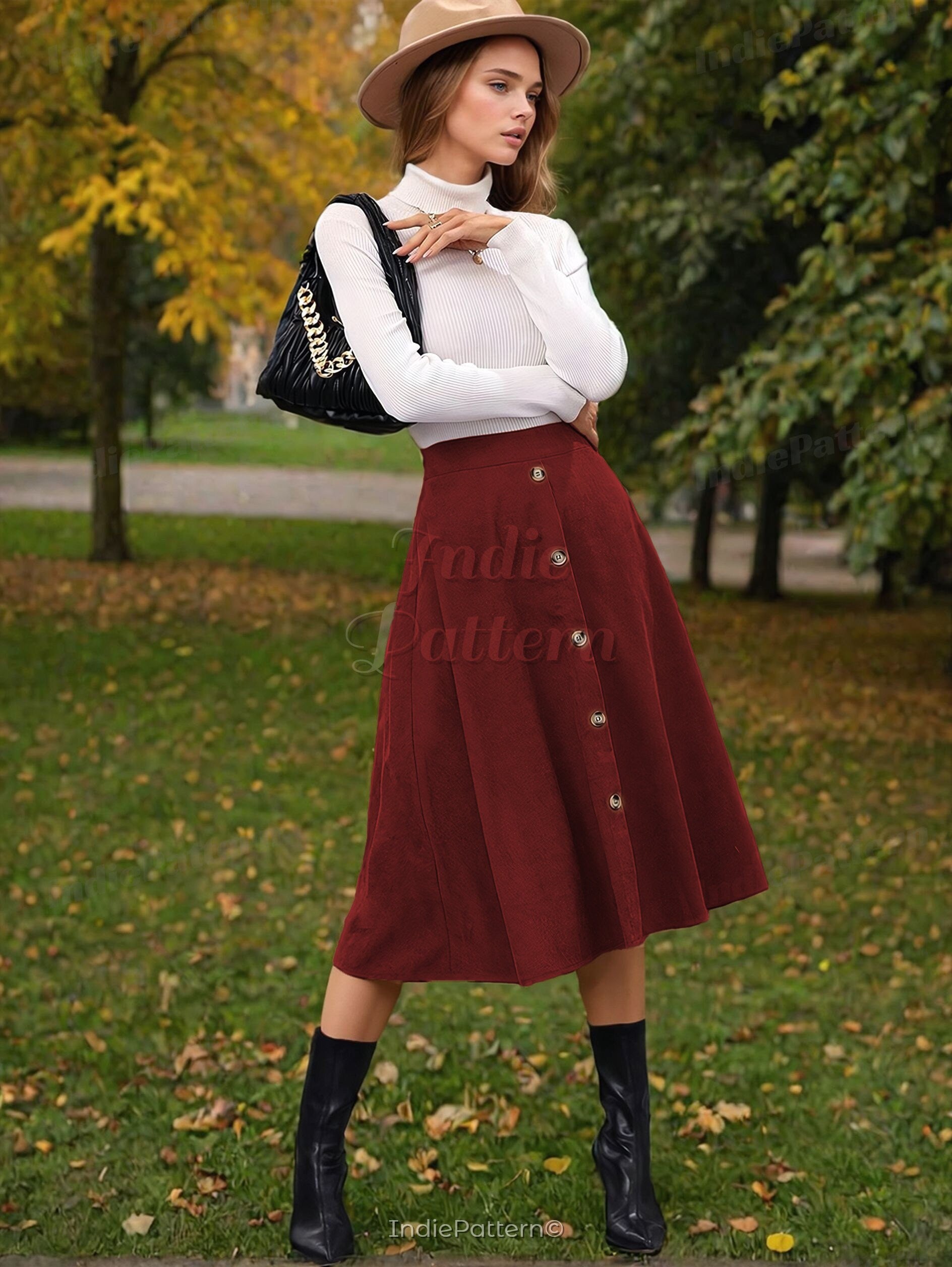 Midi  Skirt  at  Indie Pattern in USA
