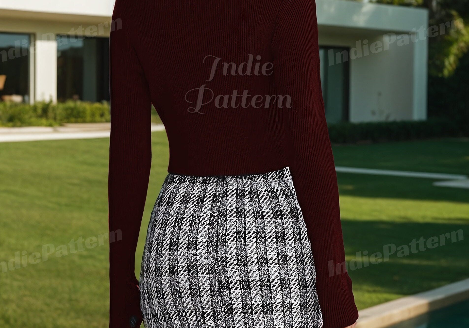 Front tie top at indie pattern In USA
