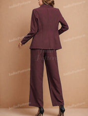 Suit Pants Sewing Pattern - Wide Leg Trouser Design