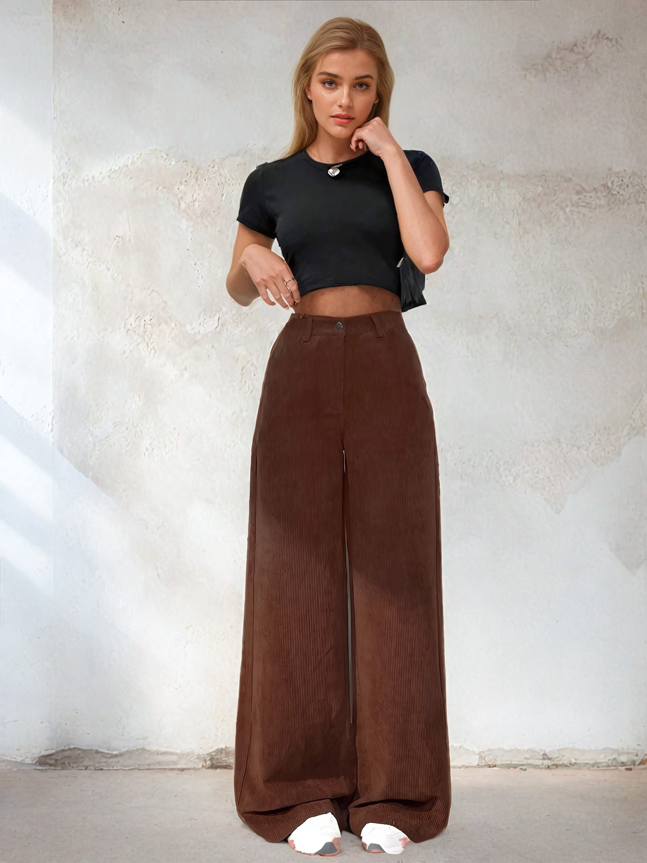 Baggy Pants Sewing Pattern | Wide-Leg High-Waisted Pants