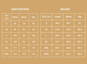 Size Chart of Men's Shirt at Indie Pattern in USA
