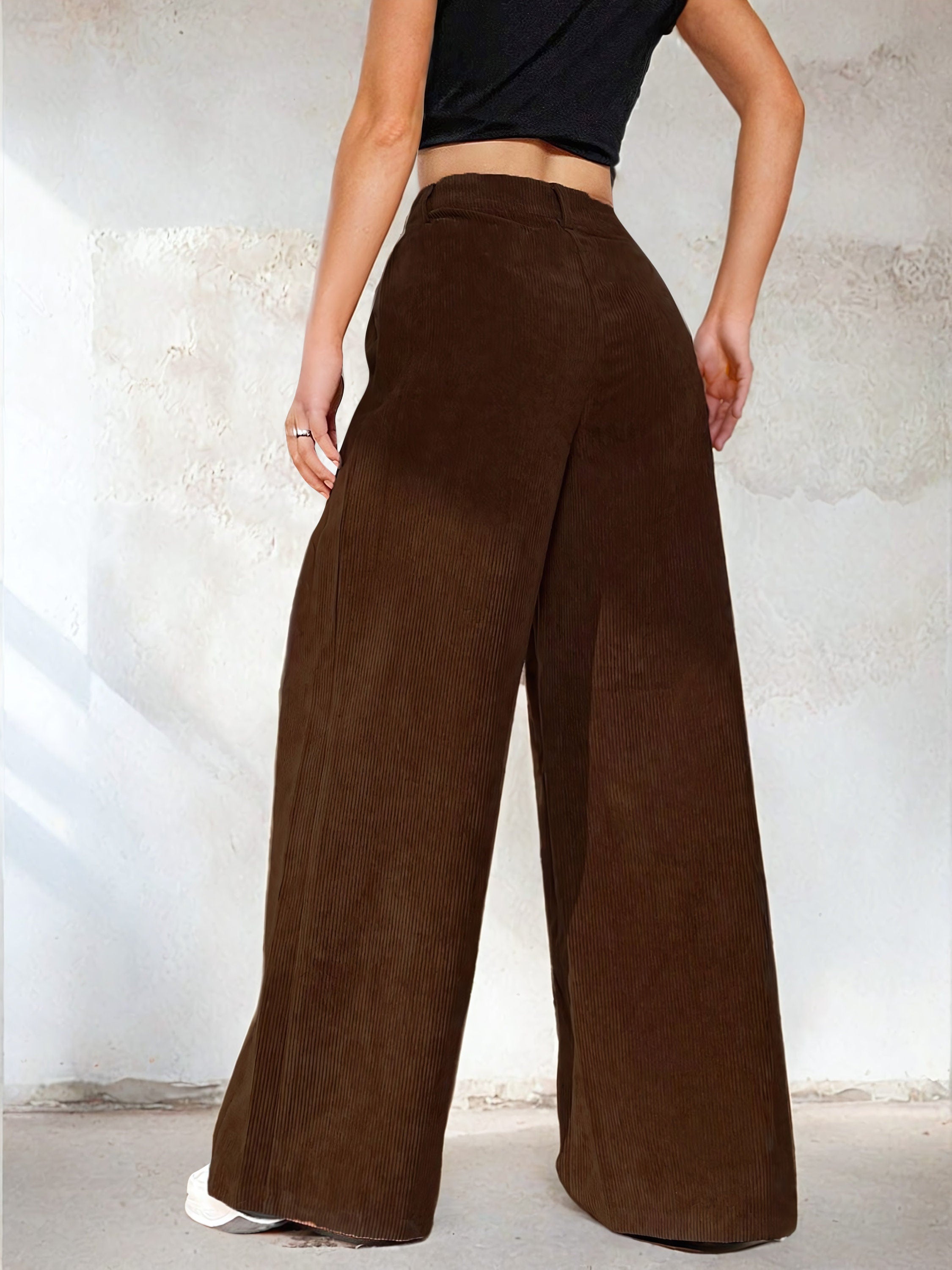 Baggy Pants Sewing Pattern | Wide-Leg High-Waisted Pants