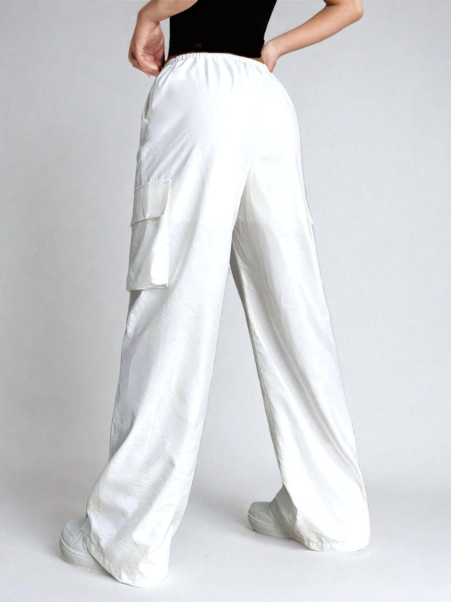 Elastic Waist Cargo Pants Pattern – Wide Leg Pants for Women