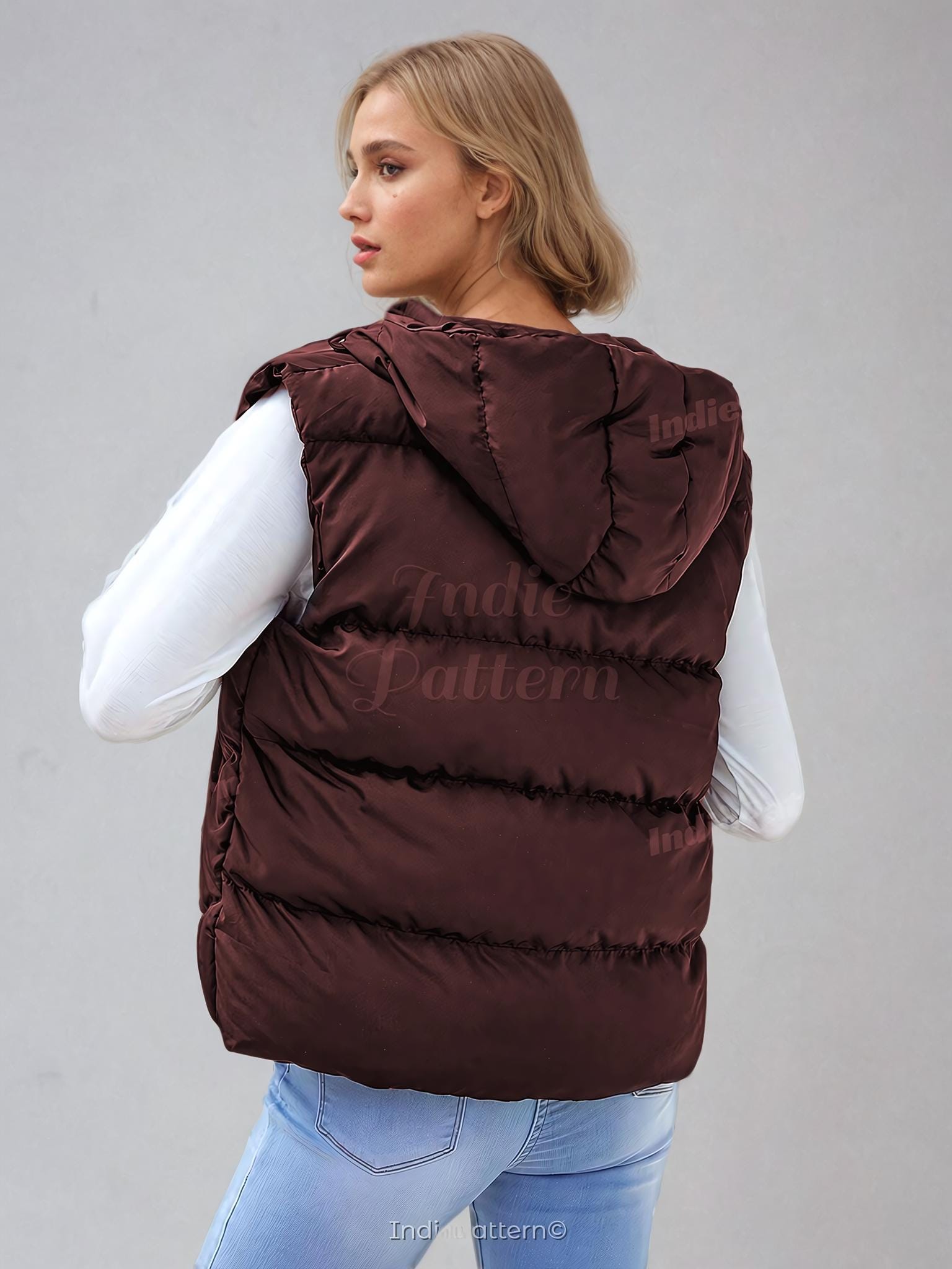 puffer vest at indie pattern in USA