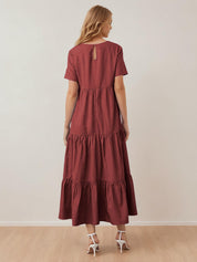 Tiered dress Indie Pattern in USA
