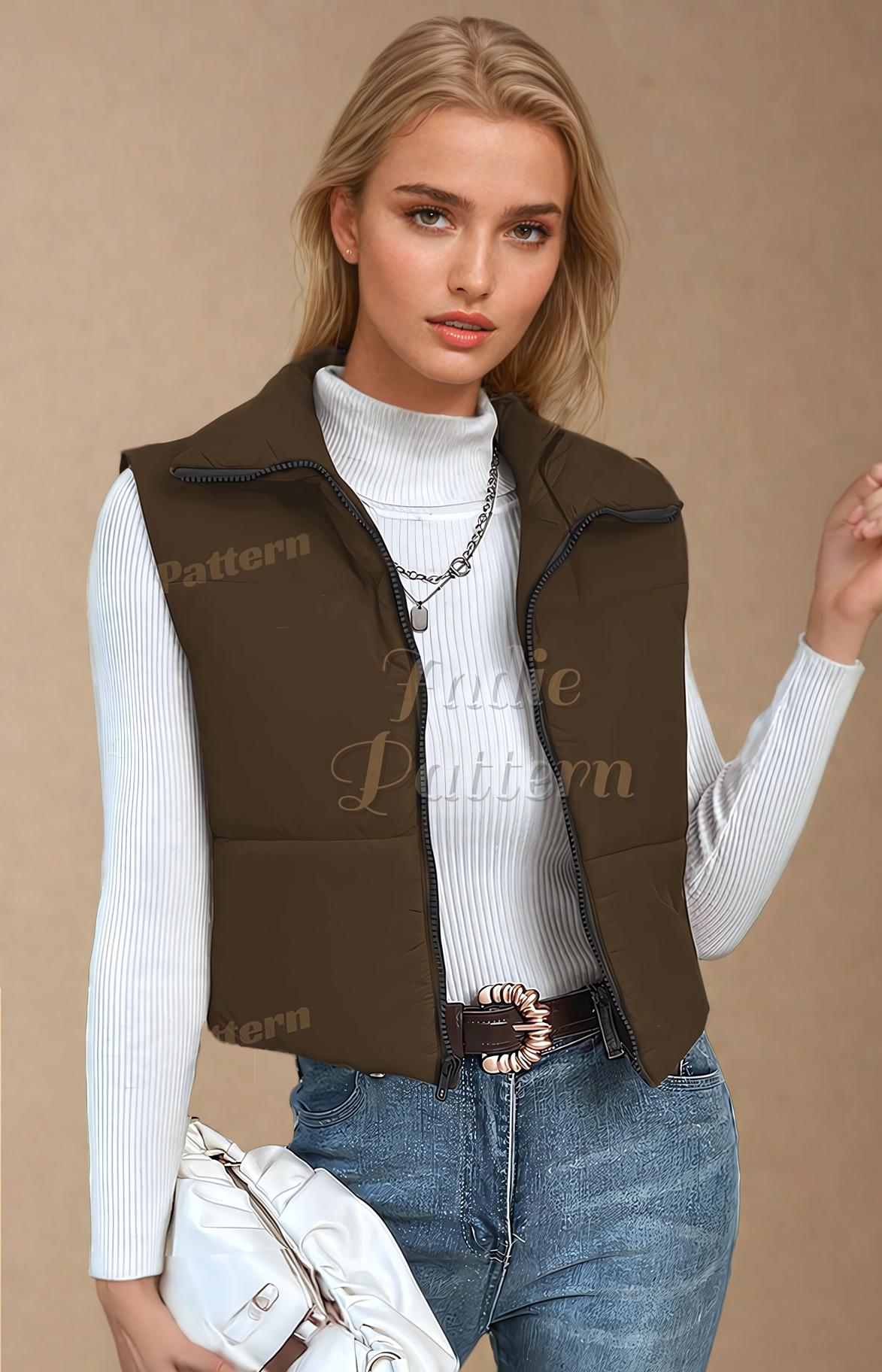 Puffer Vest Sewing Pattern | Puffer Vest | Jacket Pattern | Sewing Pattern Puffer Vest | Coat Sewing Pattern, Vest Jacket Coat Pattern Women