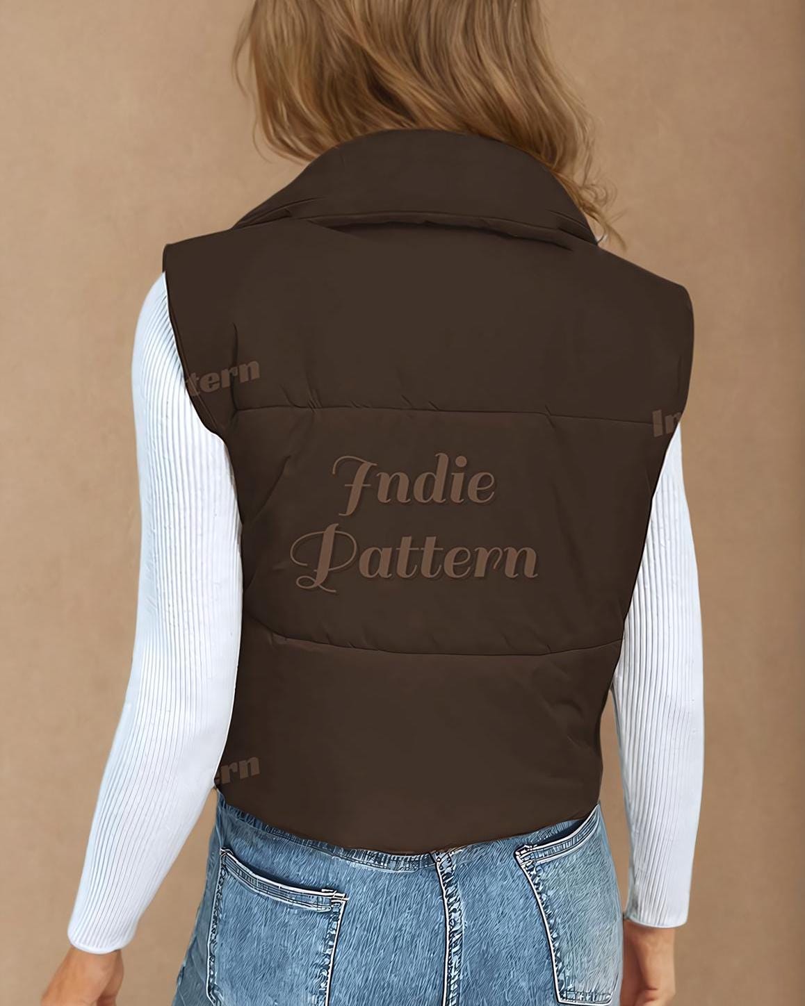 Puffer Vest Sewing Pattern | Puffer Vest | Jacket Pattern | Sewing Pattern Puffer Vest | Coat Sewing Pattern, Vest Jacket Coat Pattern Women