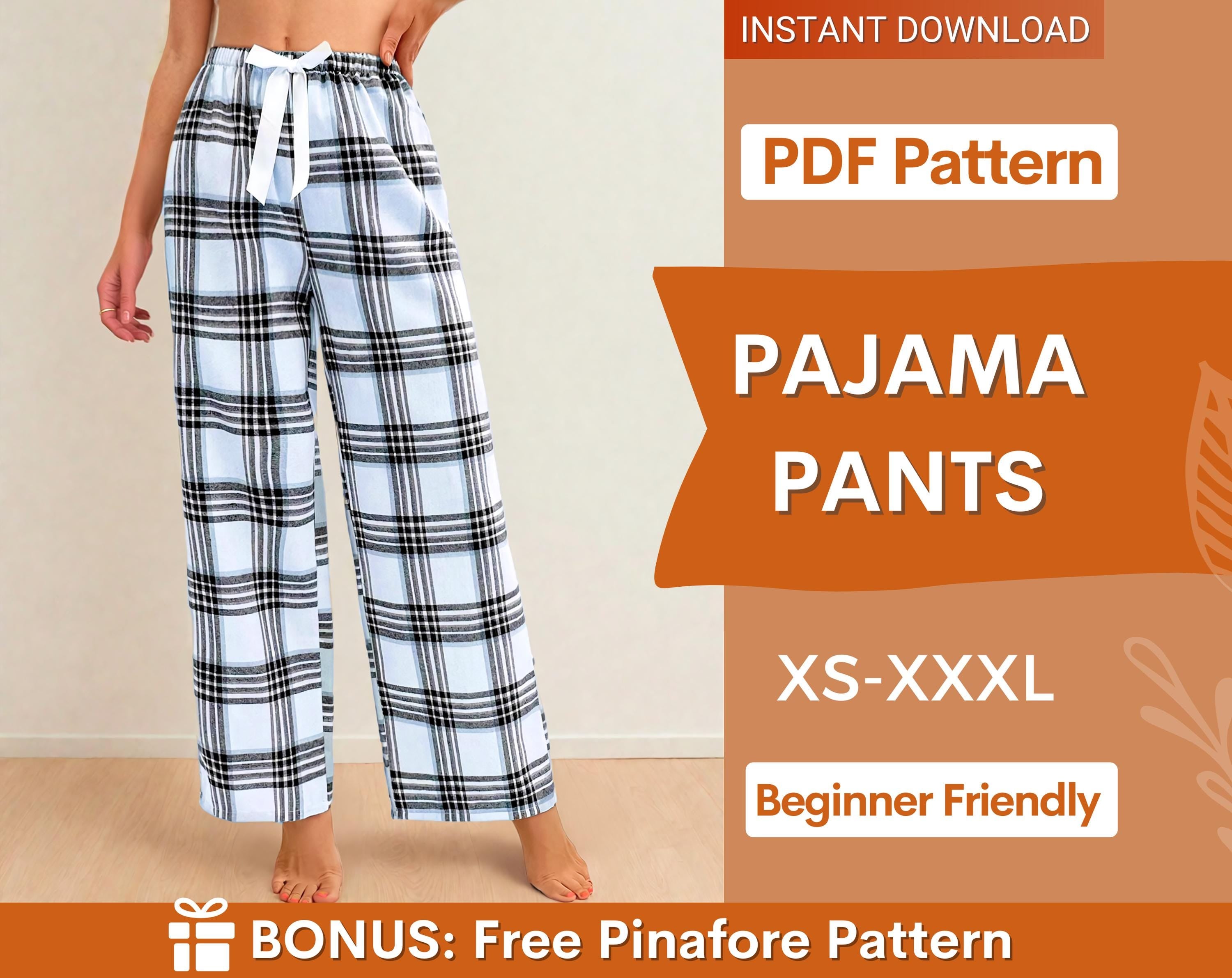 Women’s Pajama Pants Sewing Pattern - Beginner Friendly