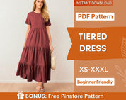 Tiered dress Indie Pattern in USA

