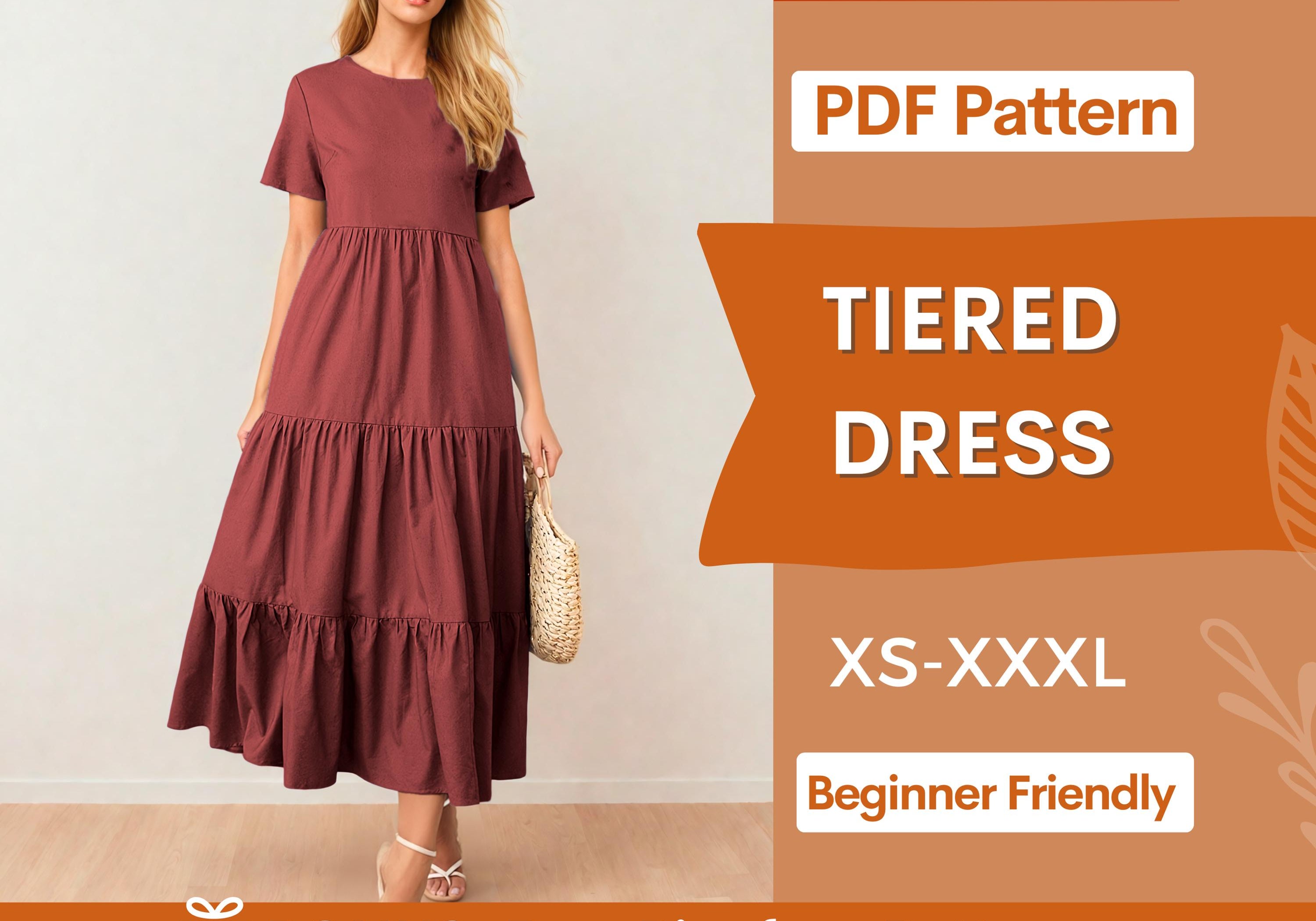 Tiered dress Indie Pattern in USA
