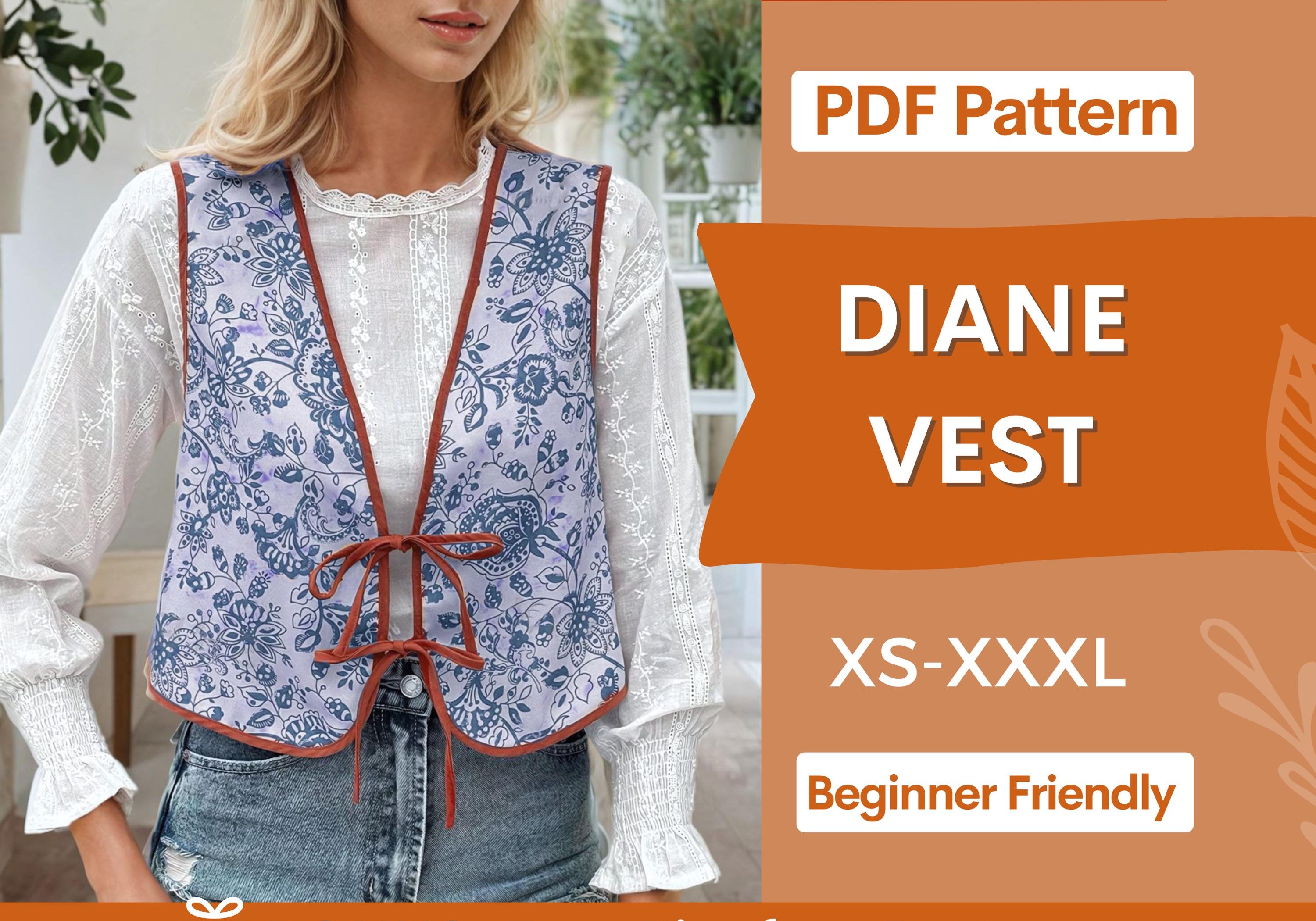 diana vest at indie pattern in usa