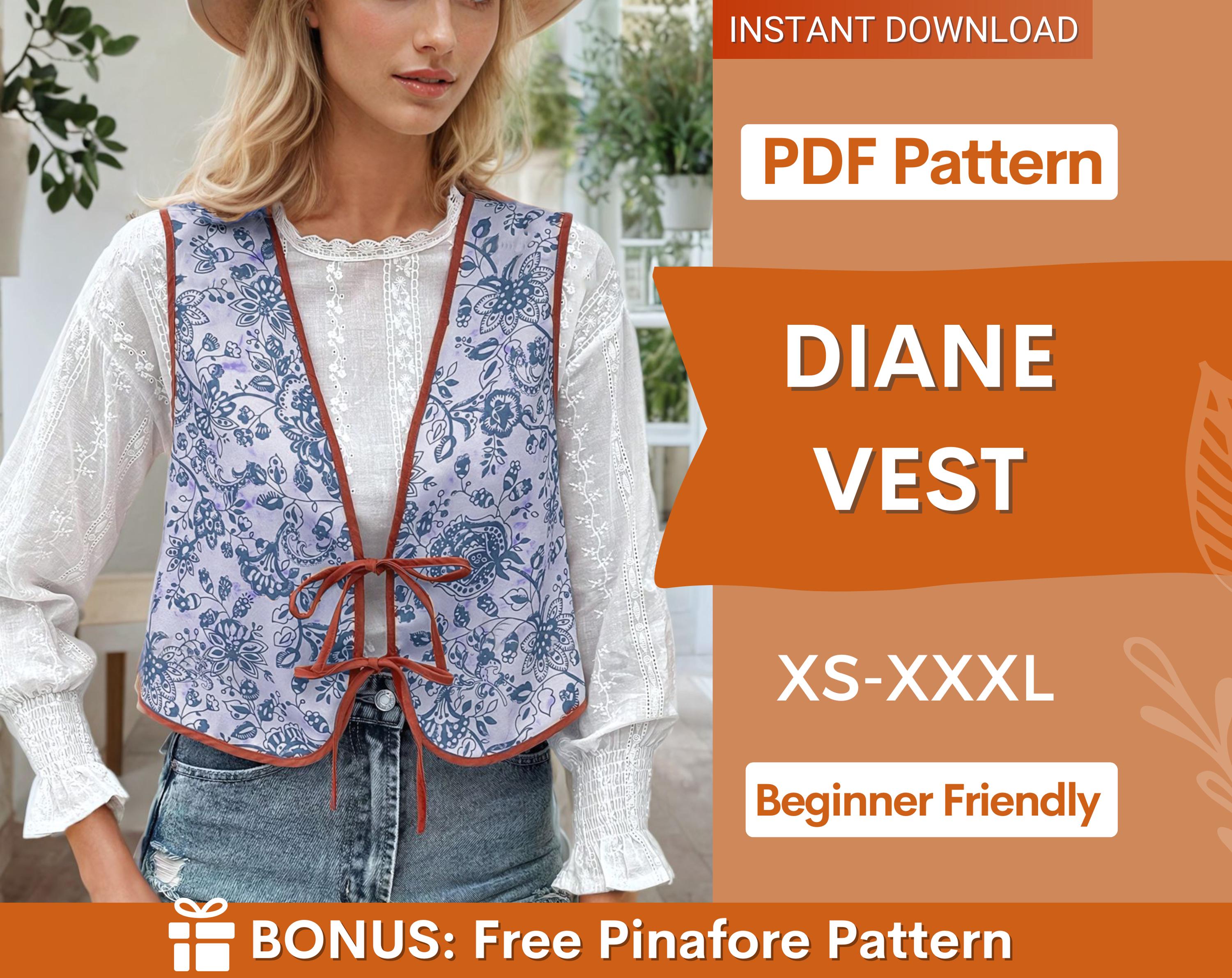 diana vest at indie pattern in usa