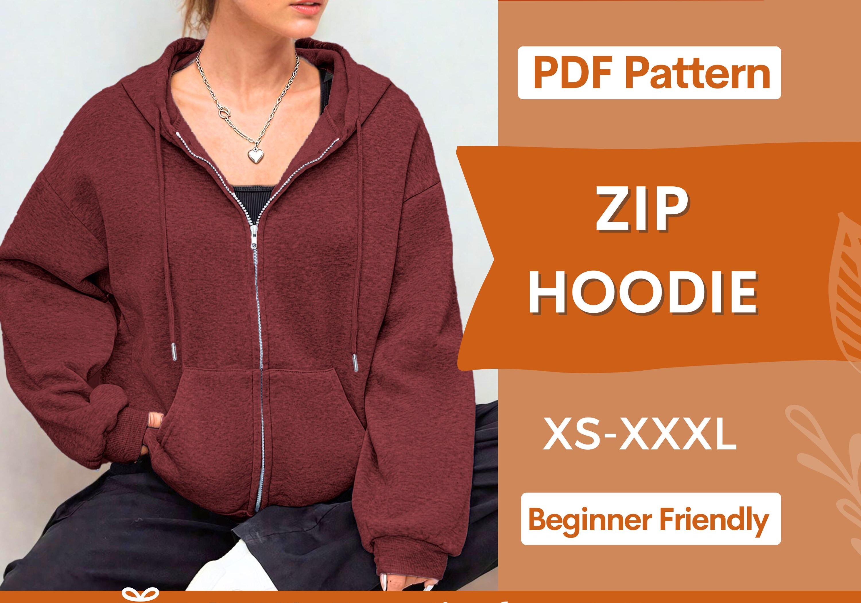 zip hoodie at indie pattern in USA