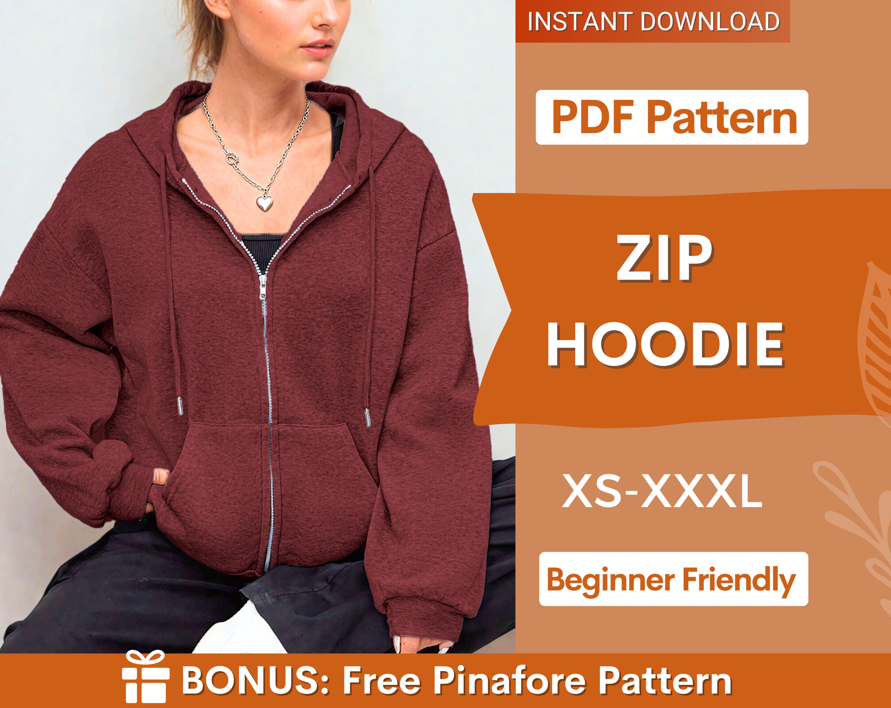 zip hoodie at indie pattern in USA