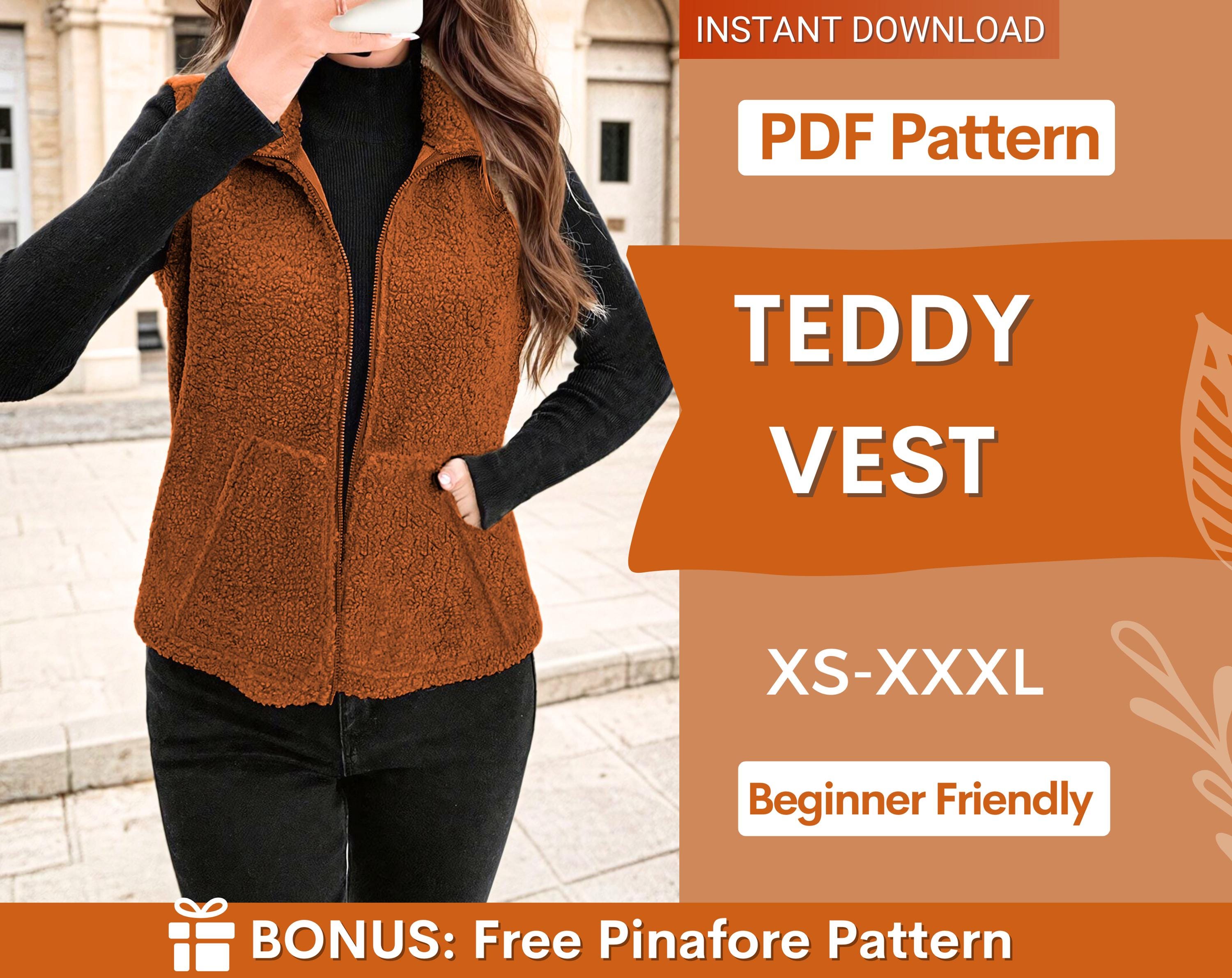 teddy vest at indie pattern in USA