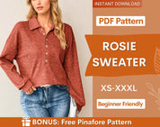 rosie sweater at indie pattern in USA