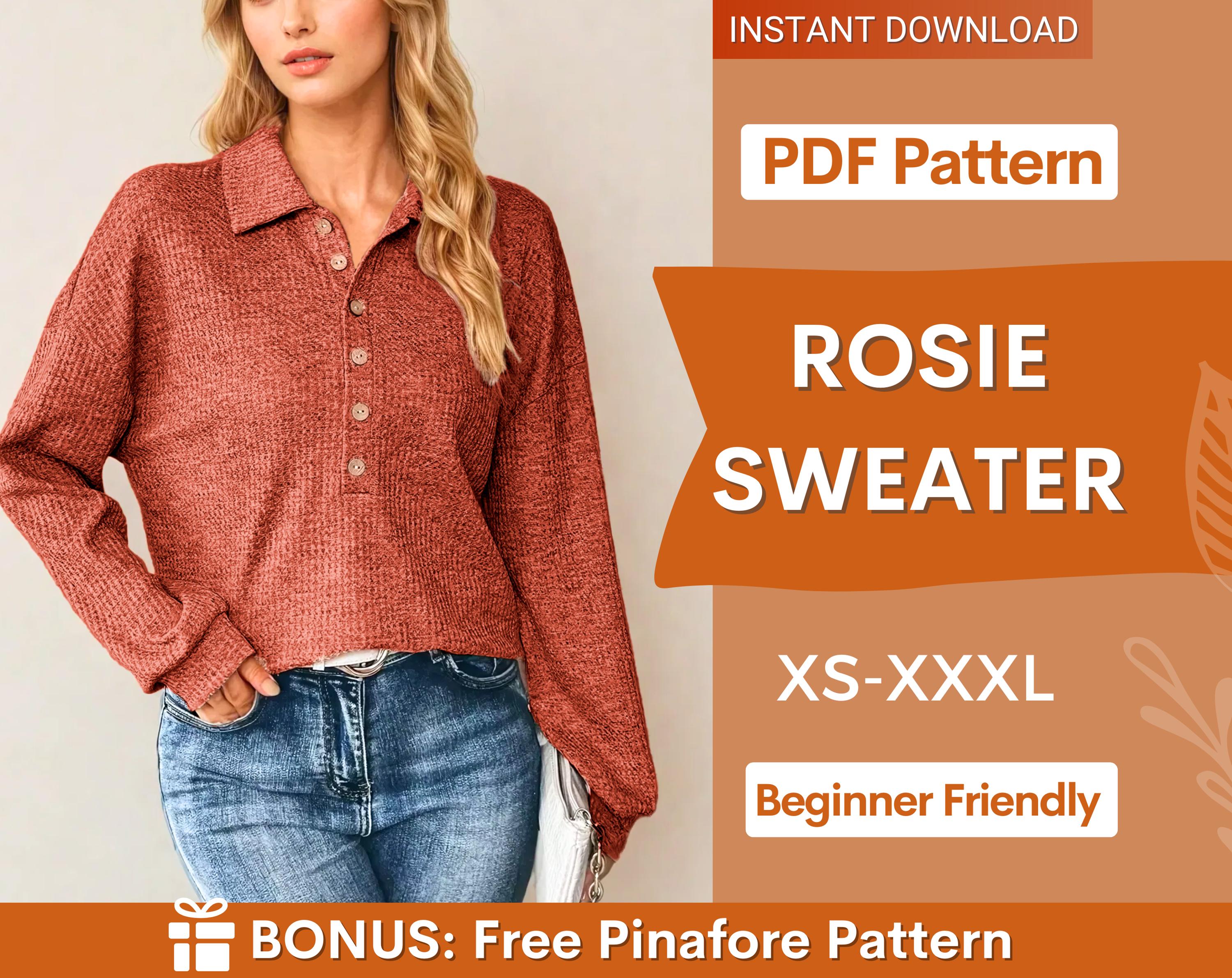 rosie sweater at indie pattern in USA