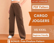 Cargo Joggers Sewing Pattern – Stylish Sweatpants for Women