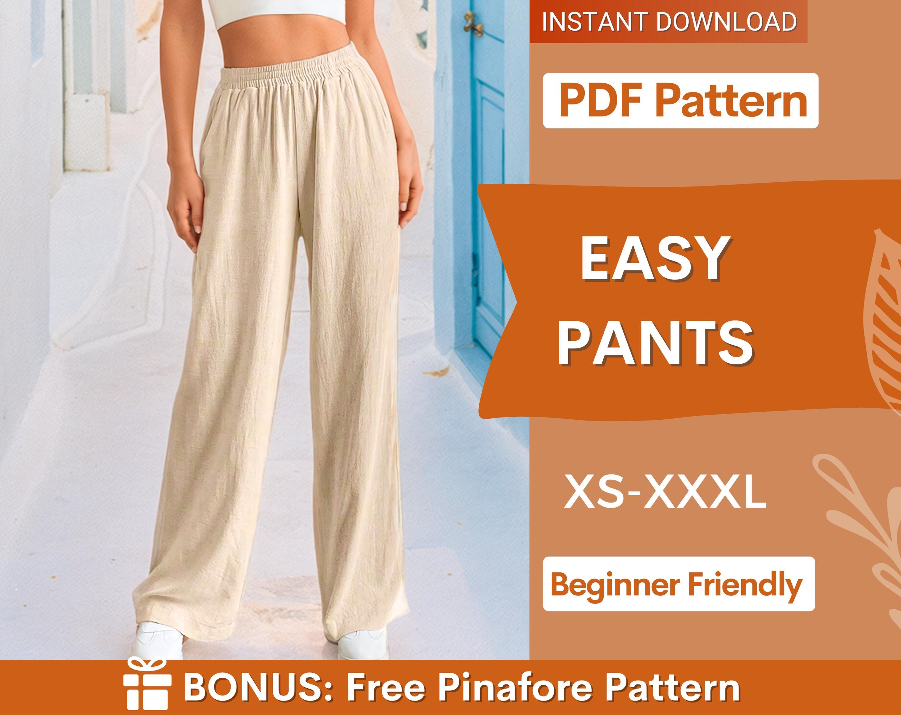 Elastic Waist Pants Sewing Pattern – Comfortable & Versatile