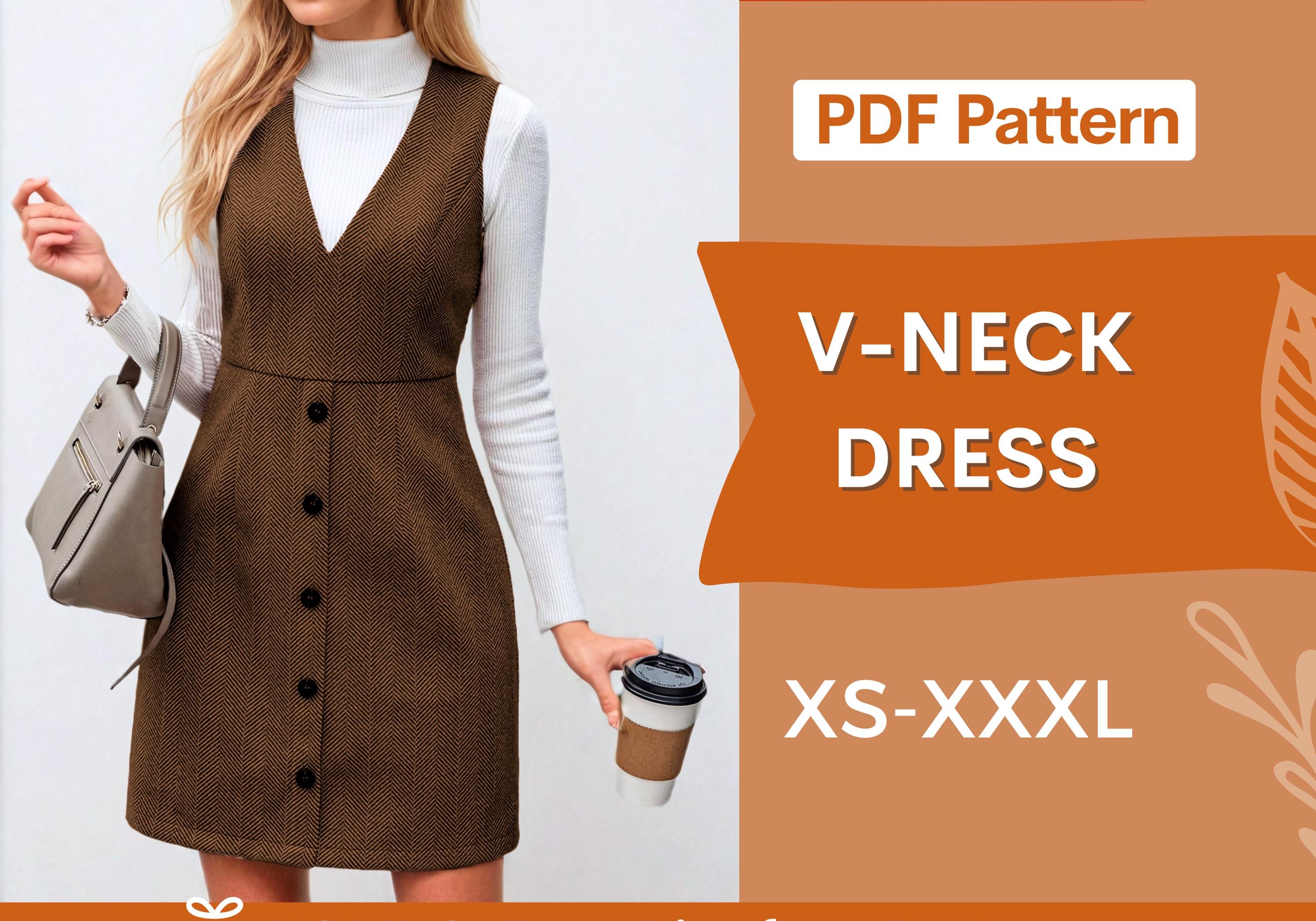 V- Neck Dress Indie Pattern in USA
