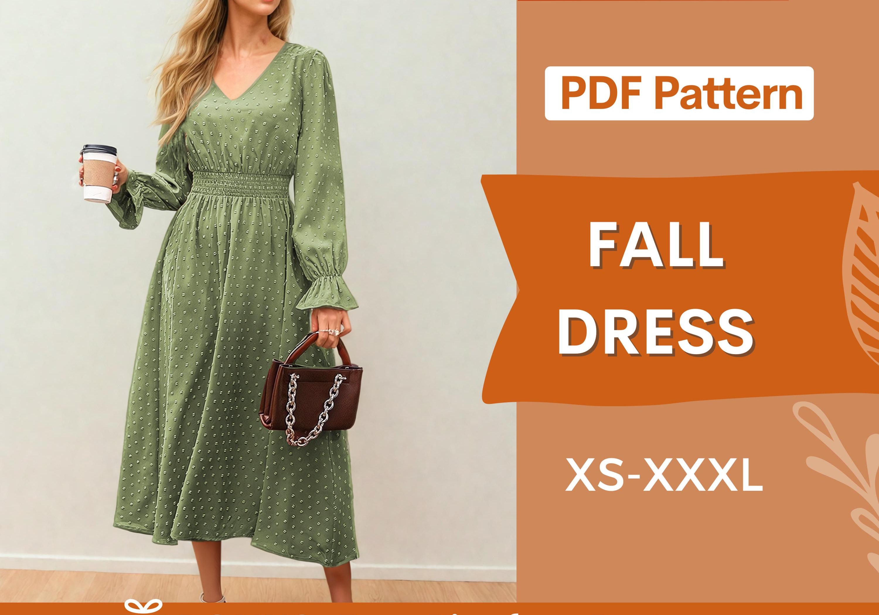 Fall Dress Indie Pattern in USA
