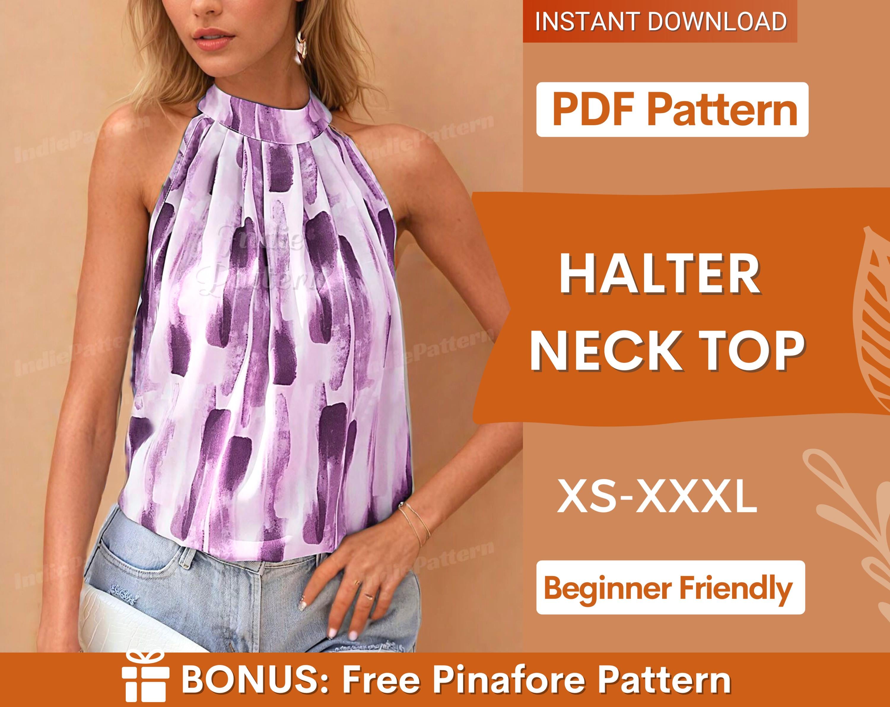 halter neck top at indie pattern in USA