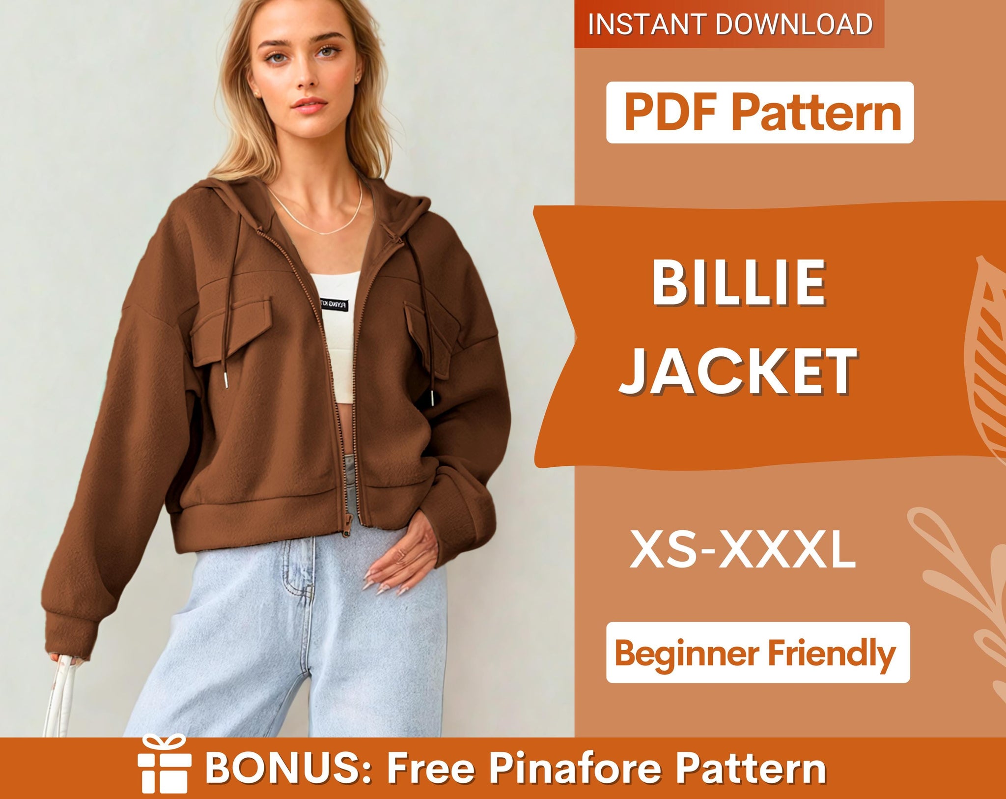 Indie Jacket Patterns Hoodie Jacket Sewing Pattern – Trendy & Comfortable – IndiePattern