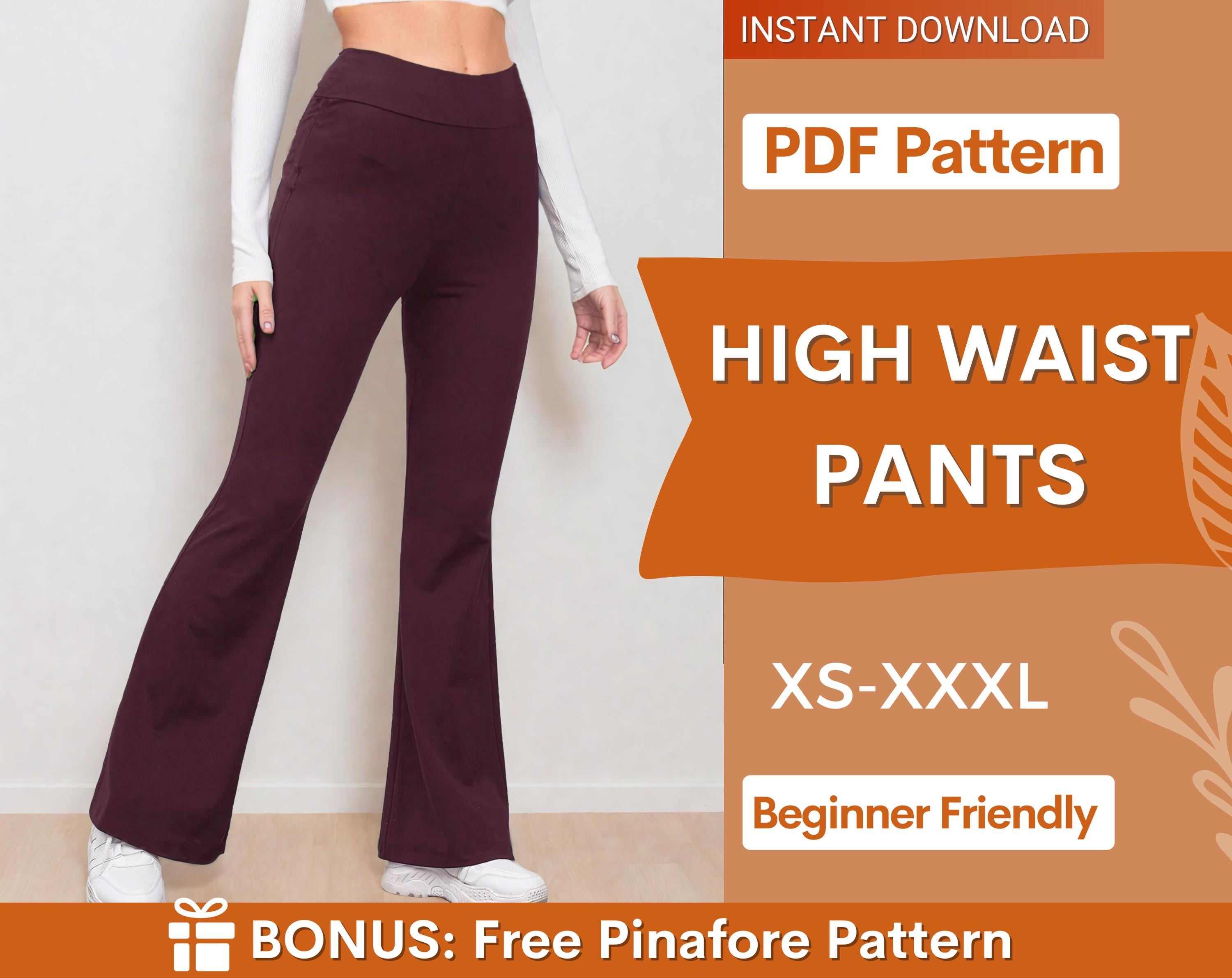 High-Waist Pants Sewing Pattern – Comfortable Flare Design