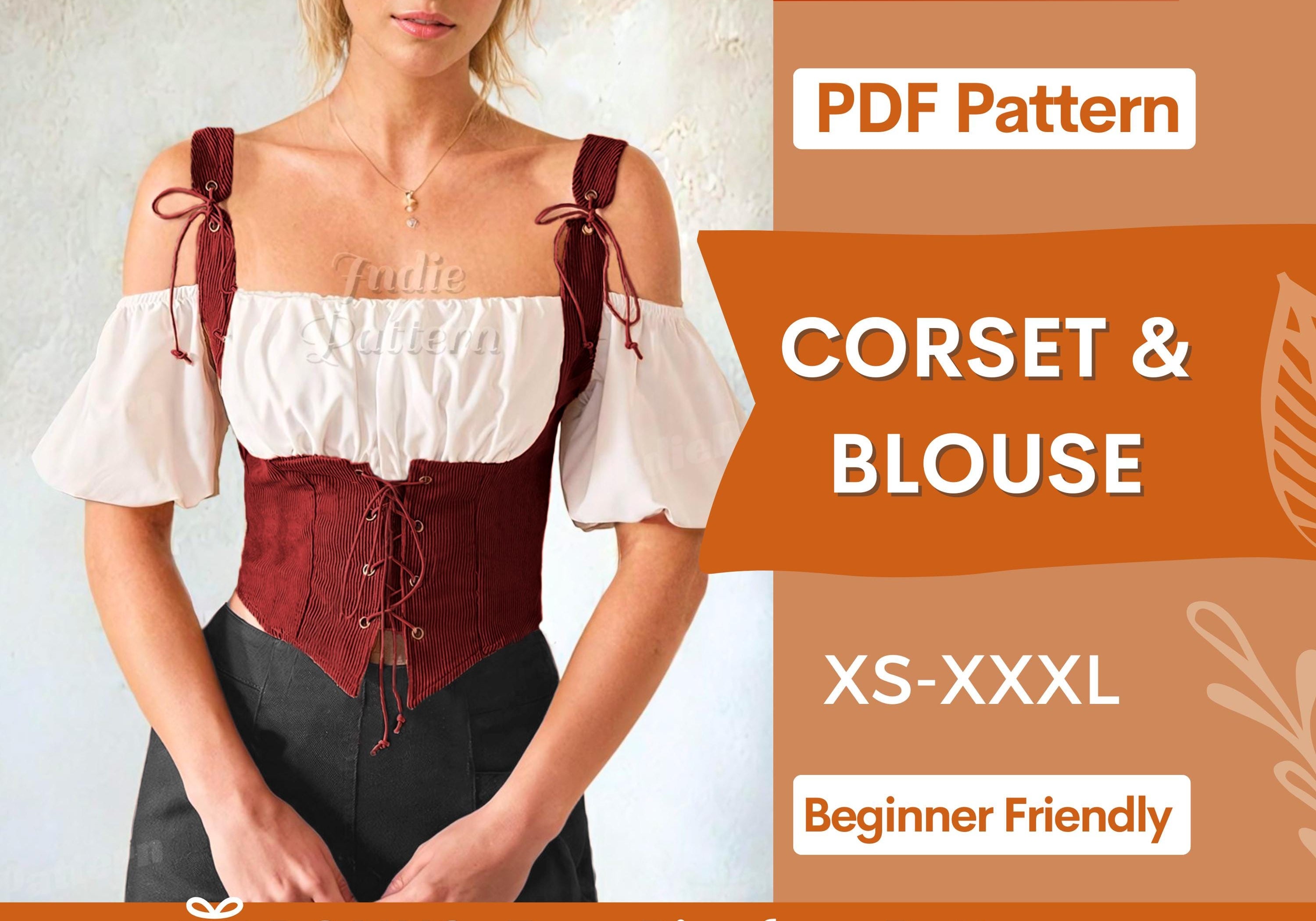 corset and blouse at indie pattern in USA